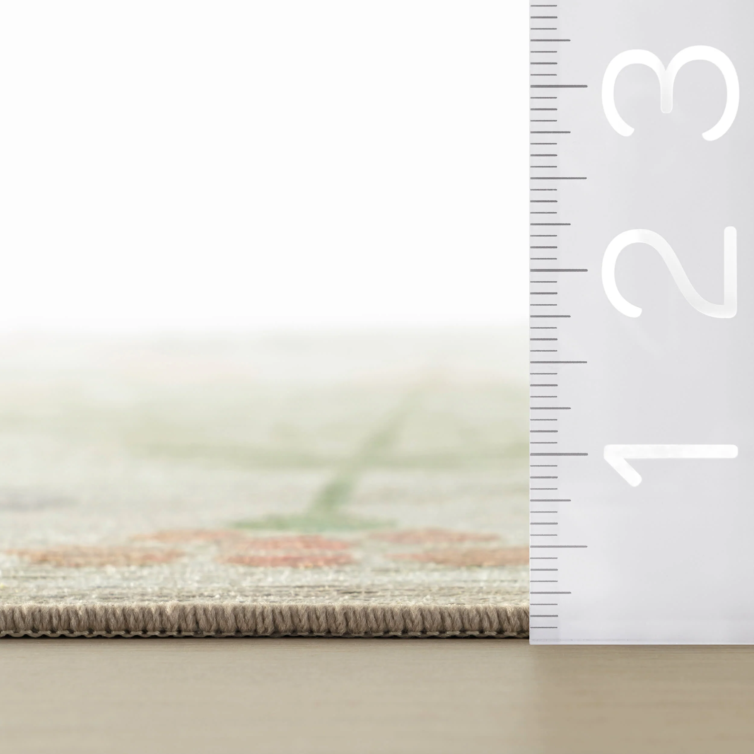 Jilema Floral Transitional Washable Rug | Ivory - Image 5
