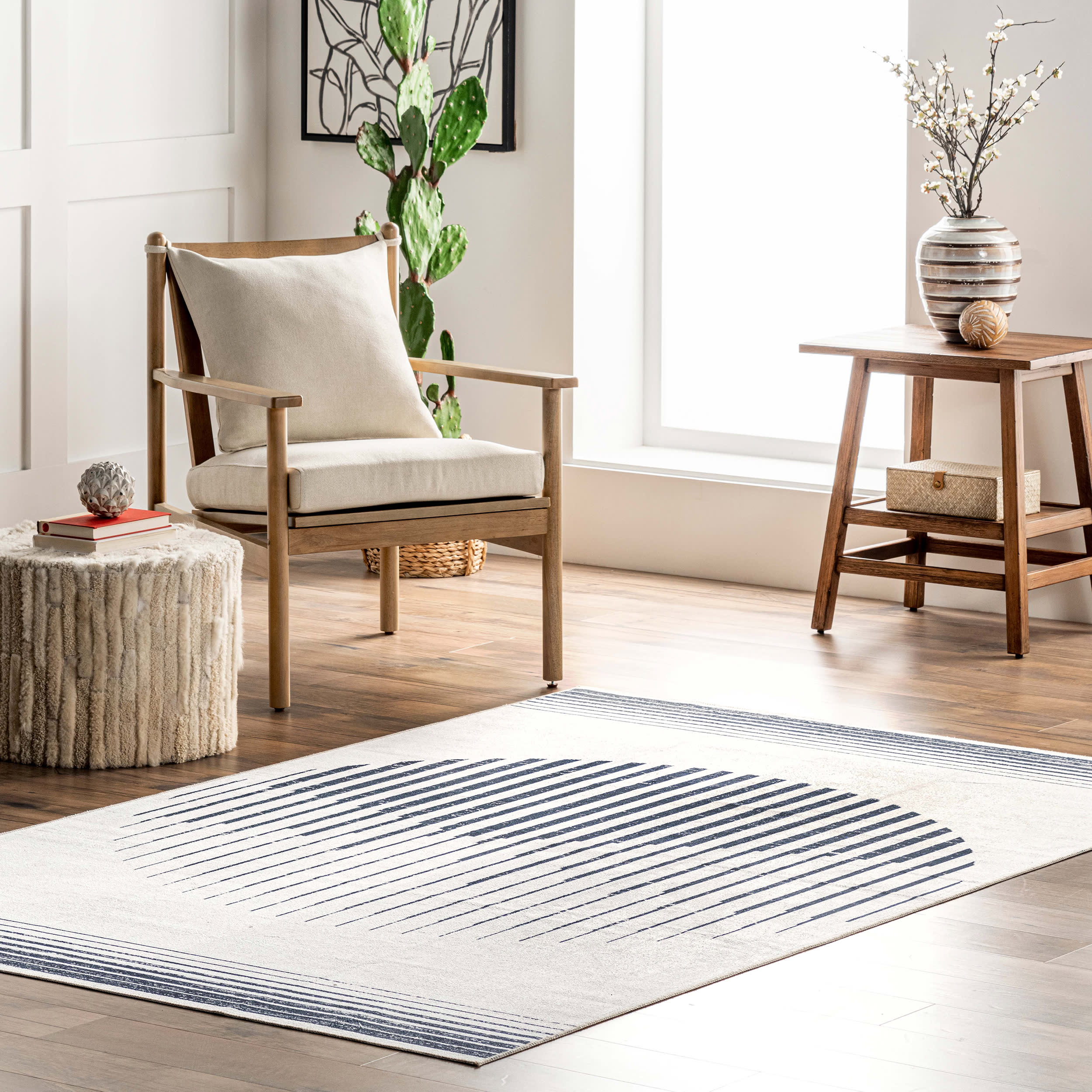 Jillian Moon Washable Rug | Navy - Image 2
