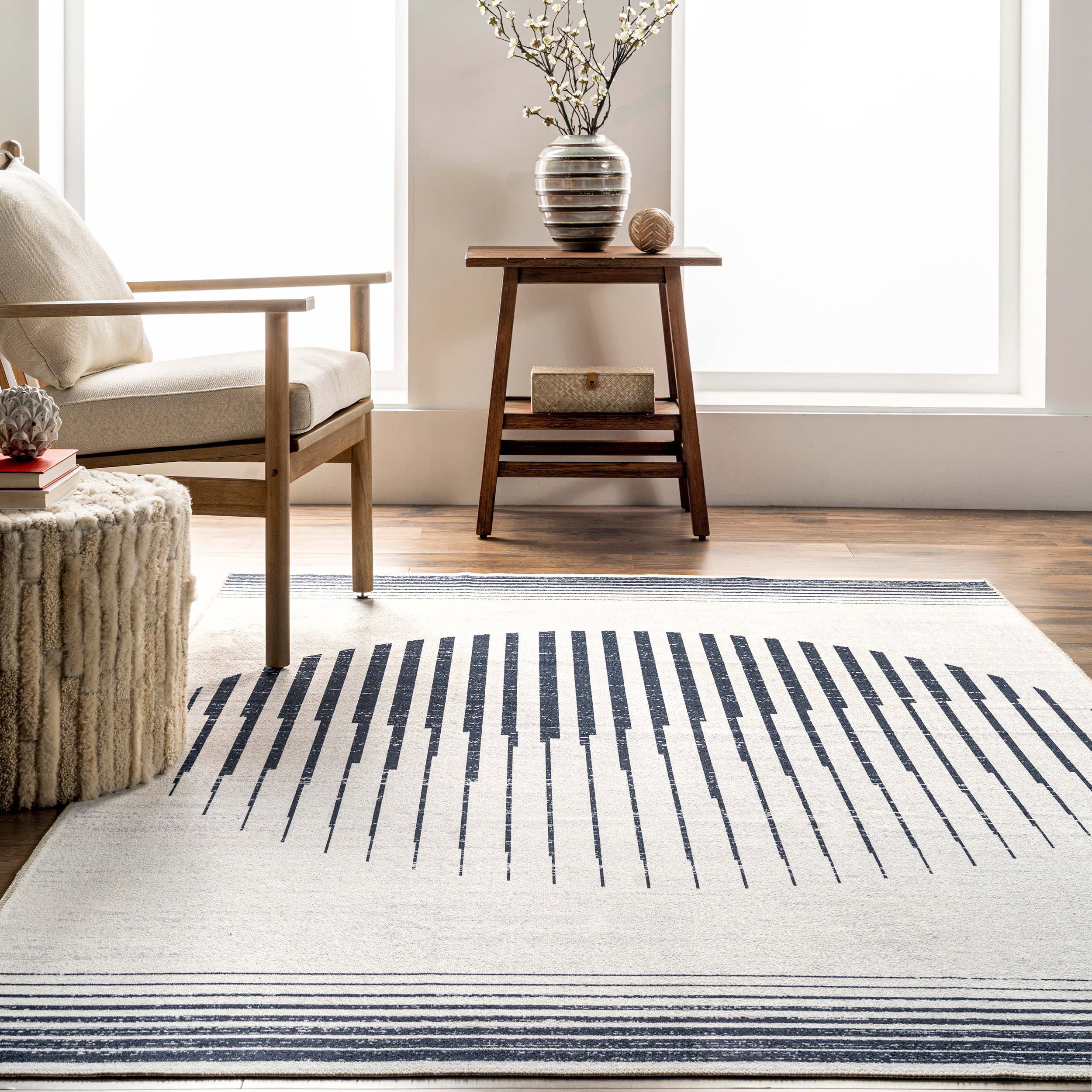 Jillian Moon Washable Rug | Navy - Image 4