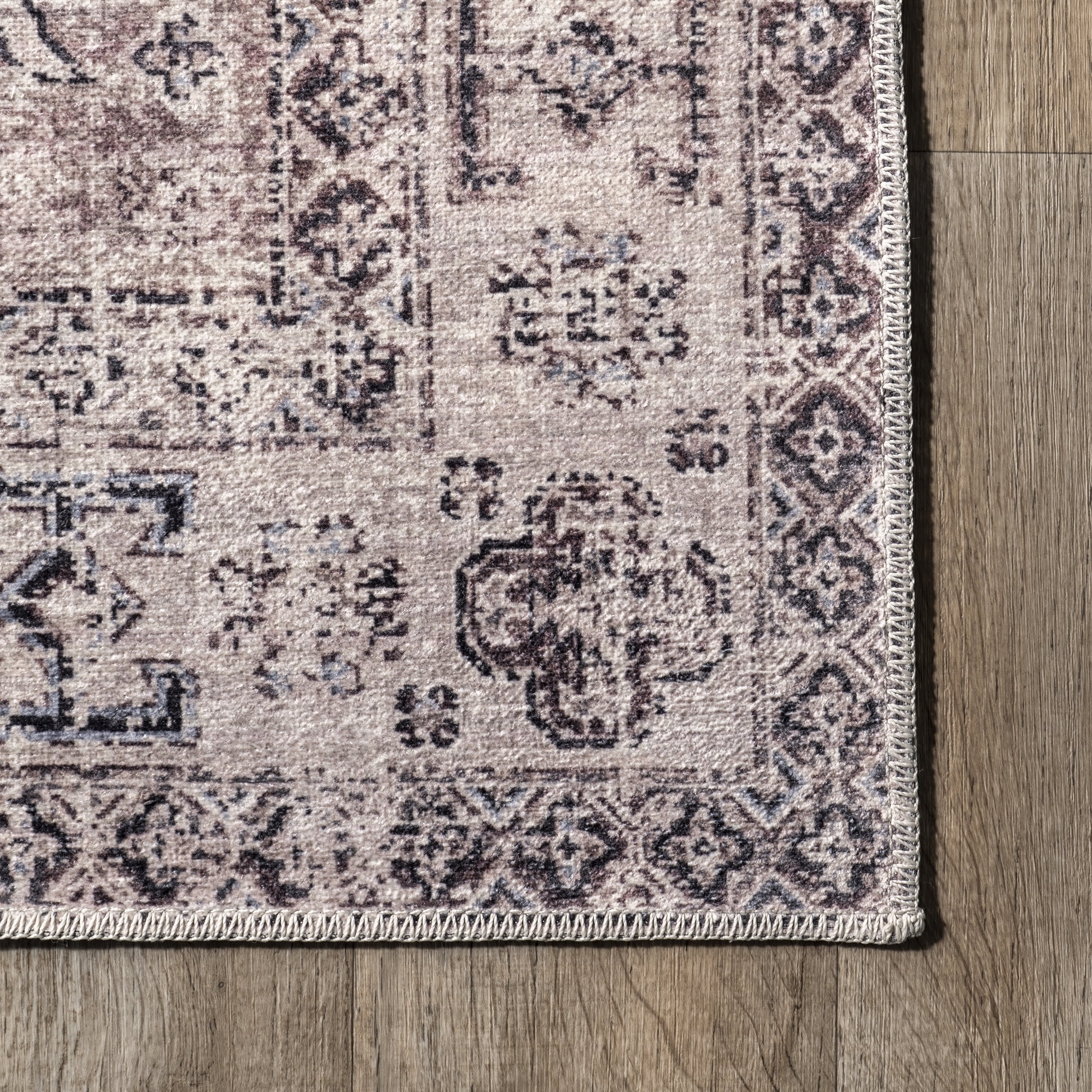 Jolie Distressed Medallion Rug | Rust - Image 3