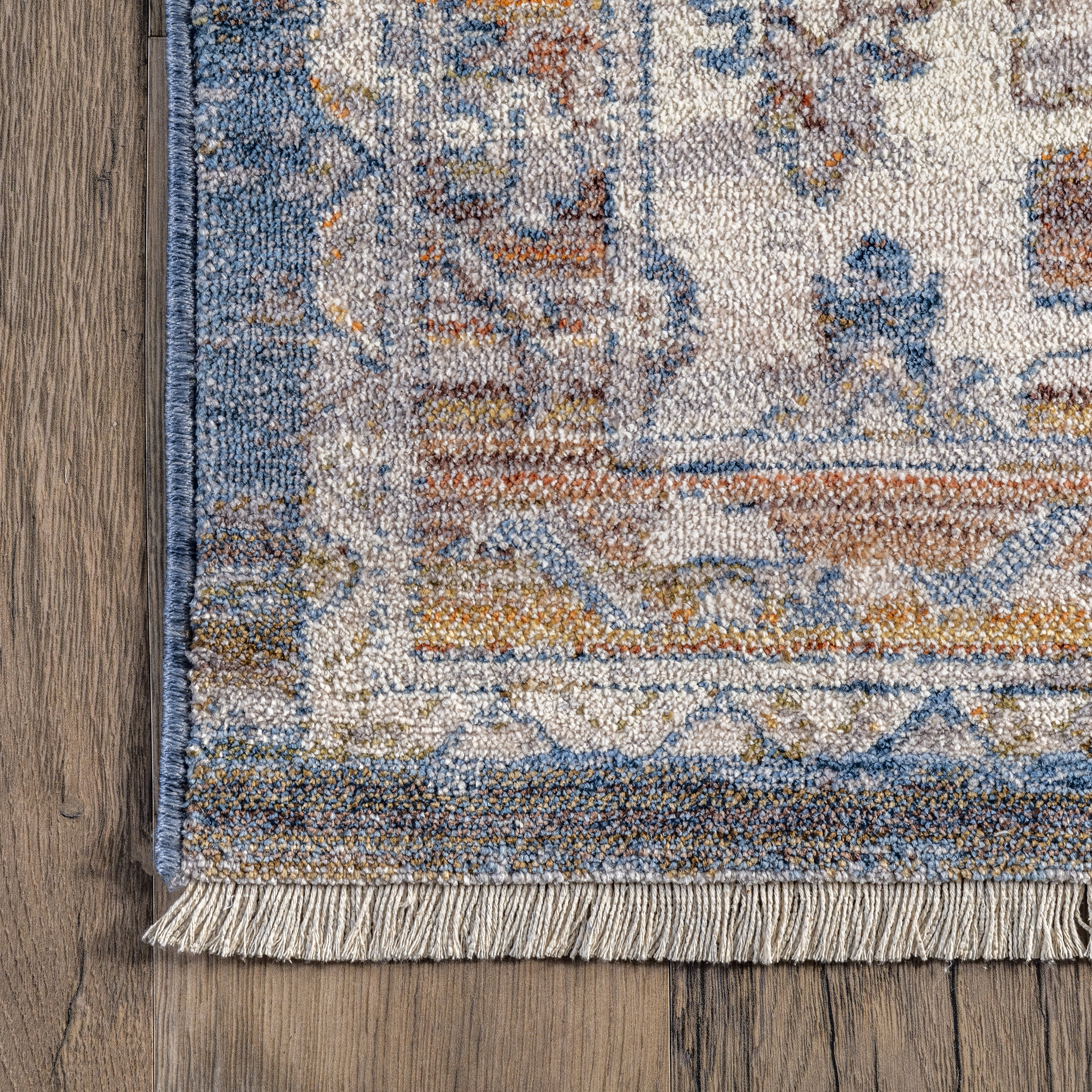Joline Faded Medallion Rug | Blue - Image 3