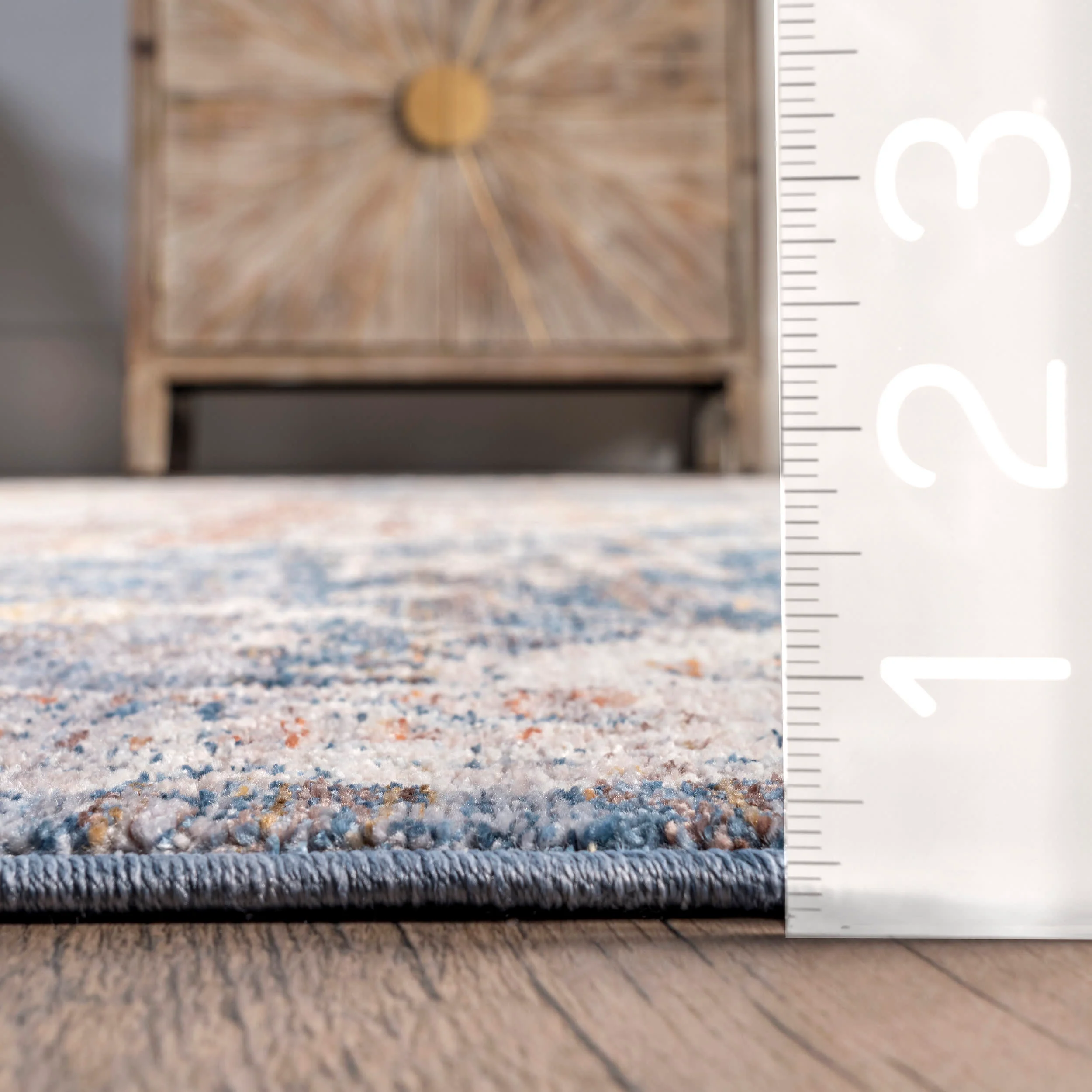 Joline Faded Medallion Rug | Blue - Image 5