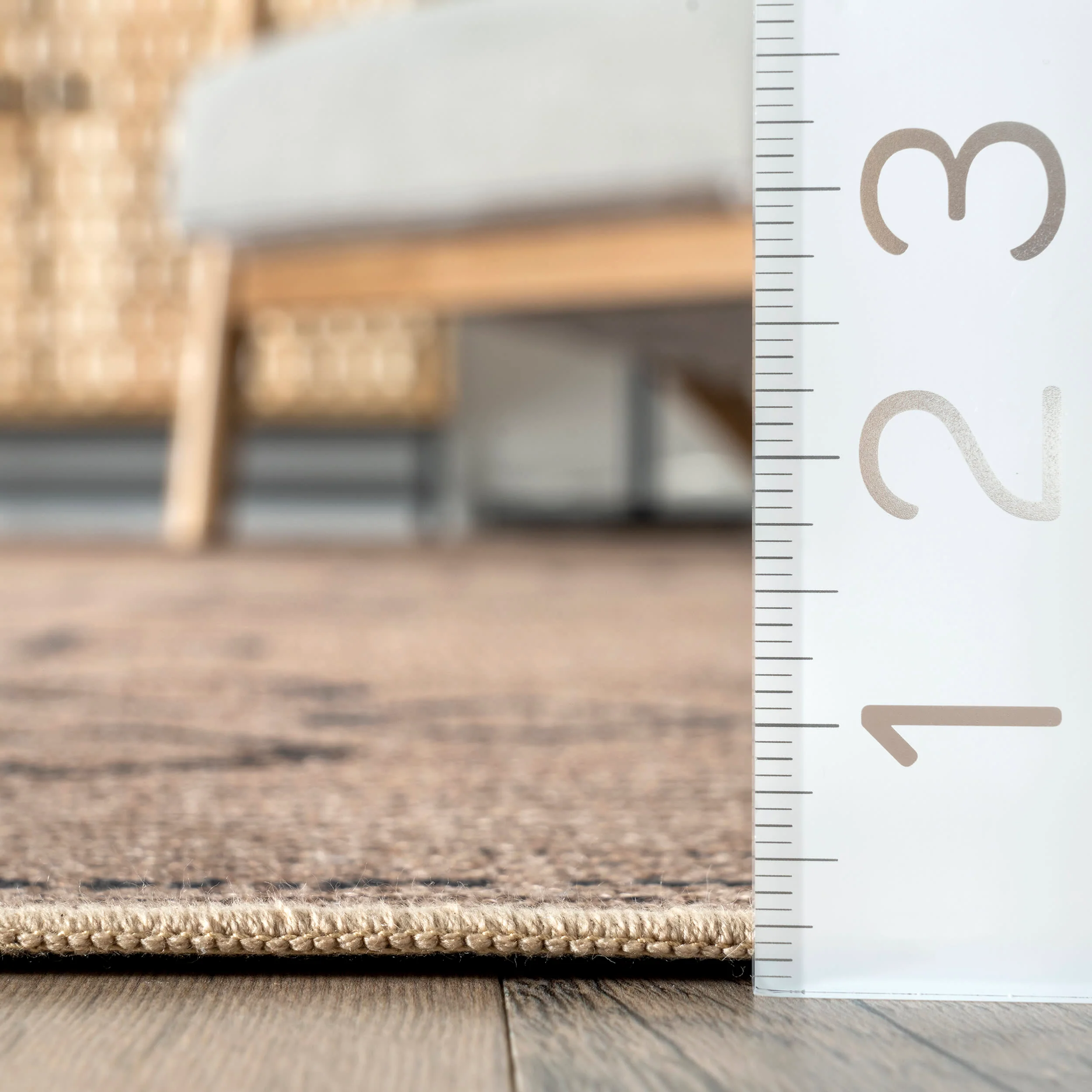 Jonquil Easy-Jute Washable Diamond Rug | Natural - Image 4