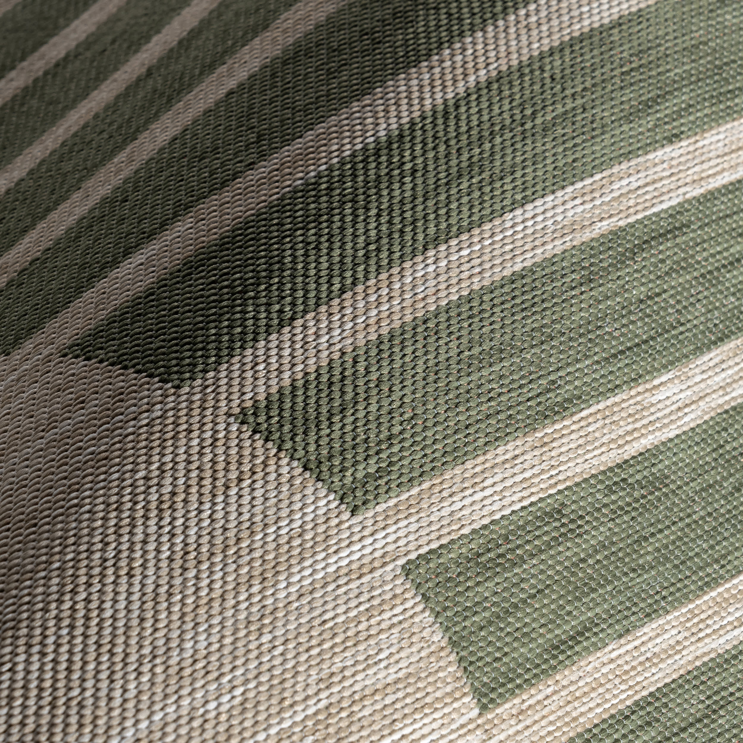 Jordan Blocked Stripes Indoor/Outdoor Rug | Green - Image 3