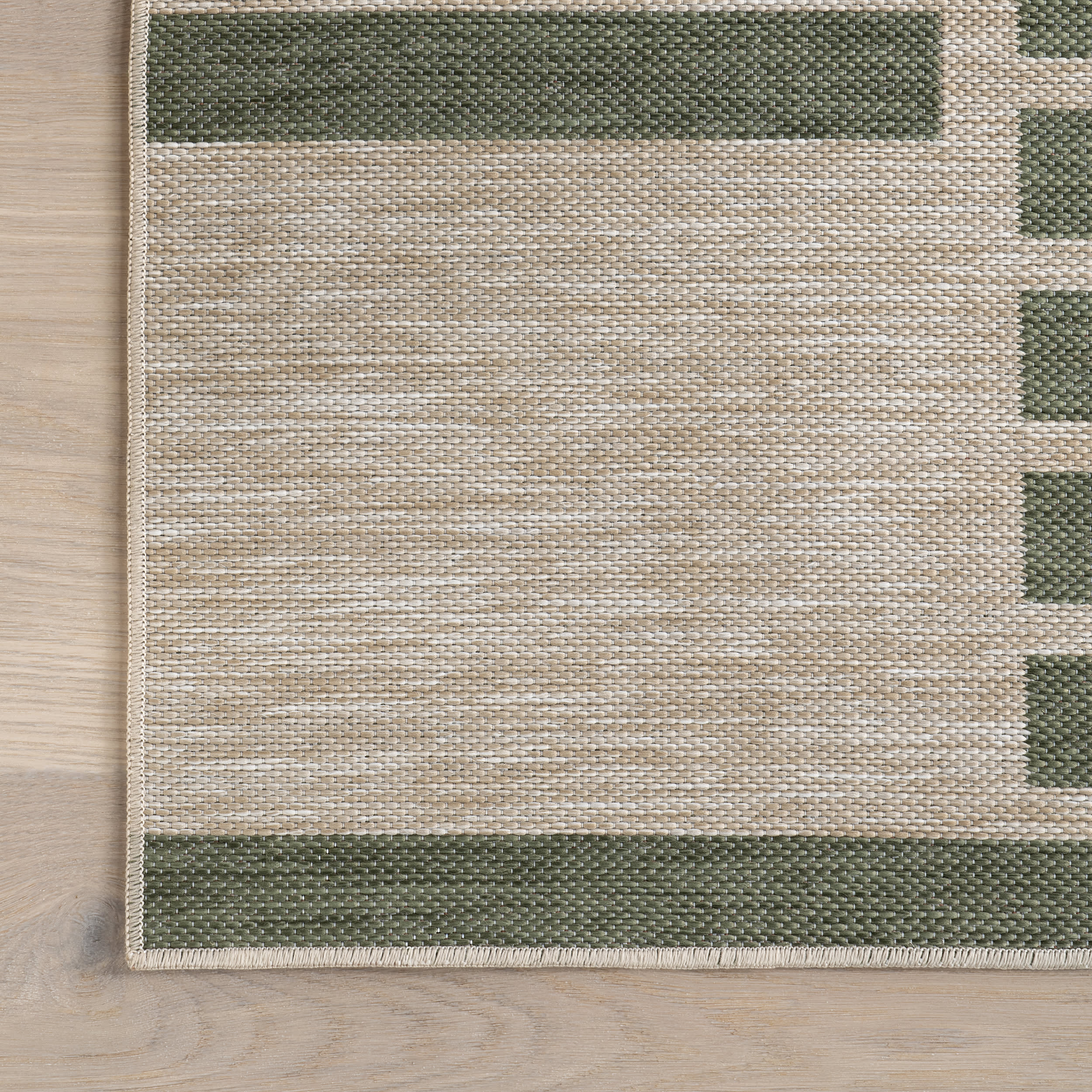 Jordan Blocked Stripes Indoor/Outdoor Rug | Green - Image 4