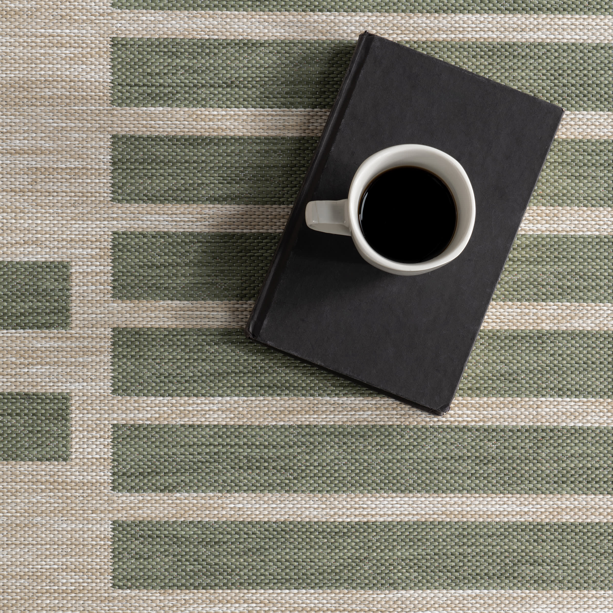 Jordan Blocked Stripes Indoor/Outdoor Rug | Green - Image 8