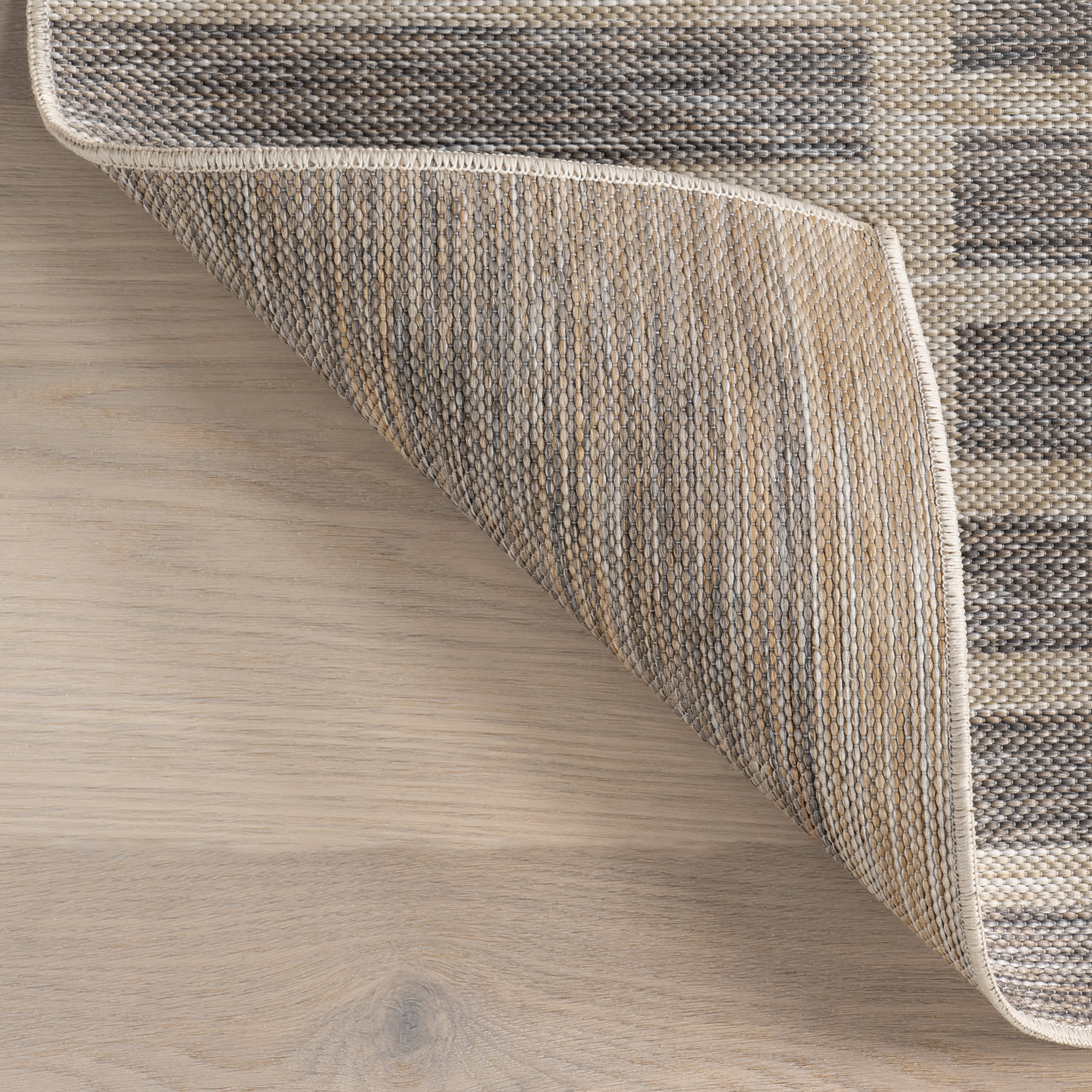 Jordan Blocked Stripes Indoor/Outdoor Rug | Light Grey - Image 7