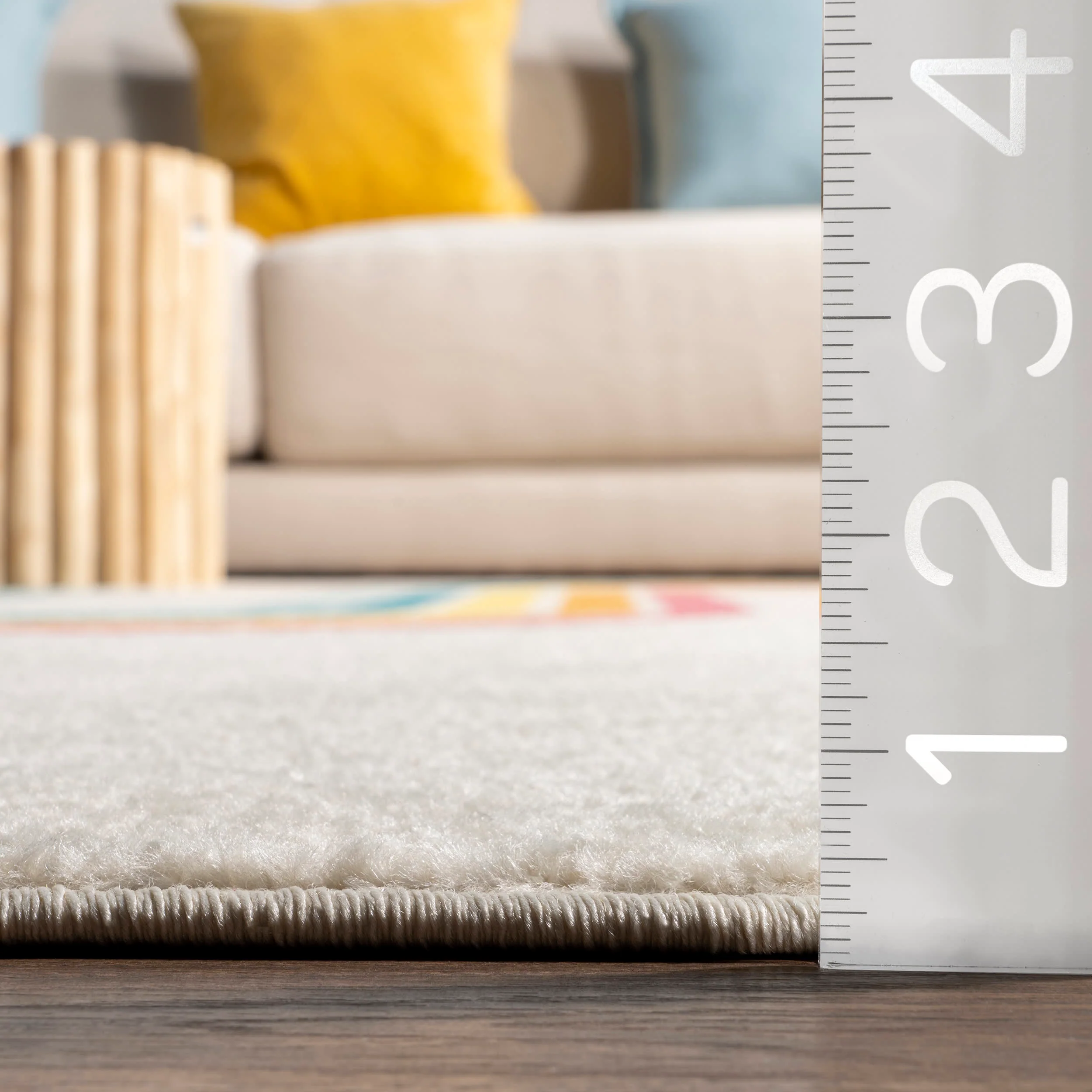 Jordana Kids Rainbow Stripe Rug | Multicolor - Image 5