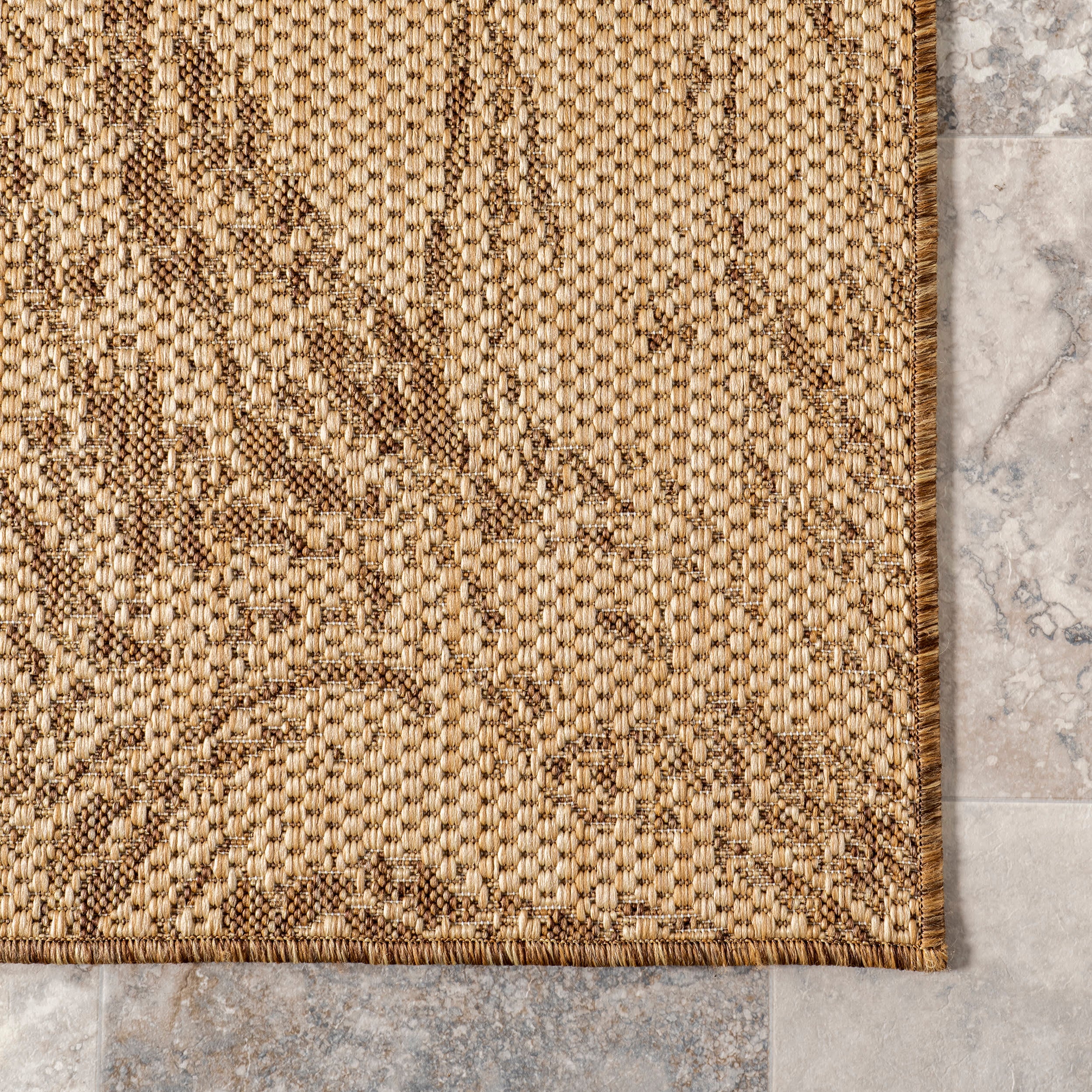 Jordana Marble Indoor/Outdoor Rug | Brown - Image 3