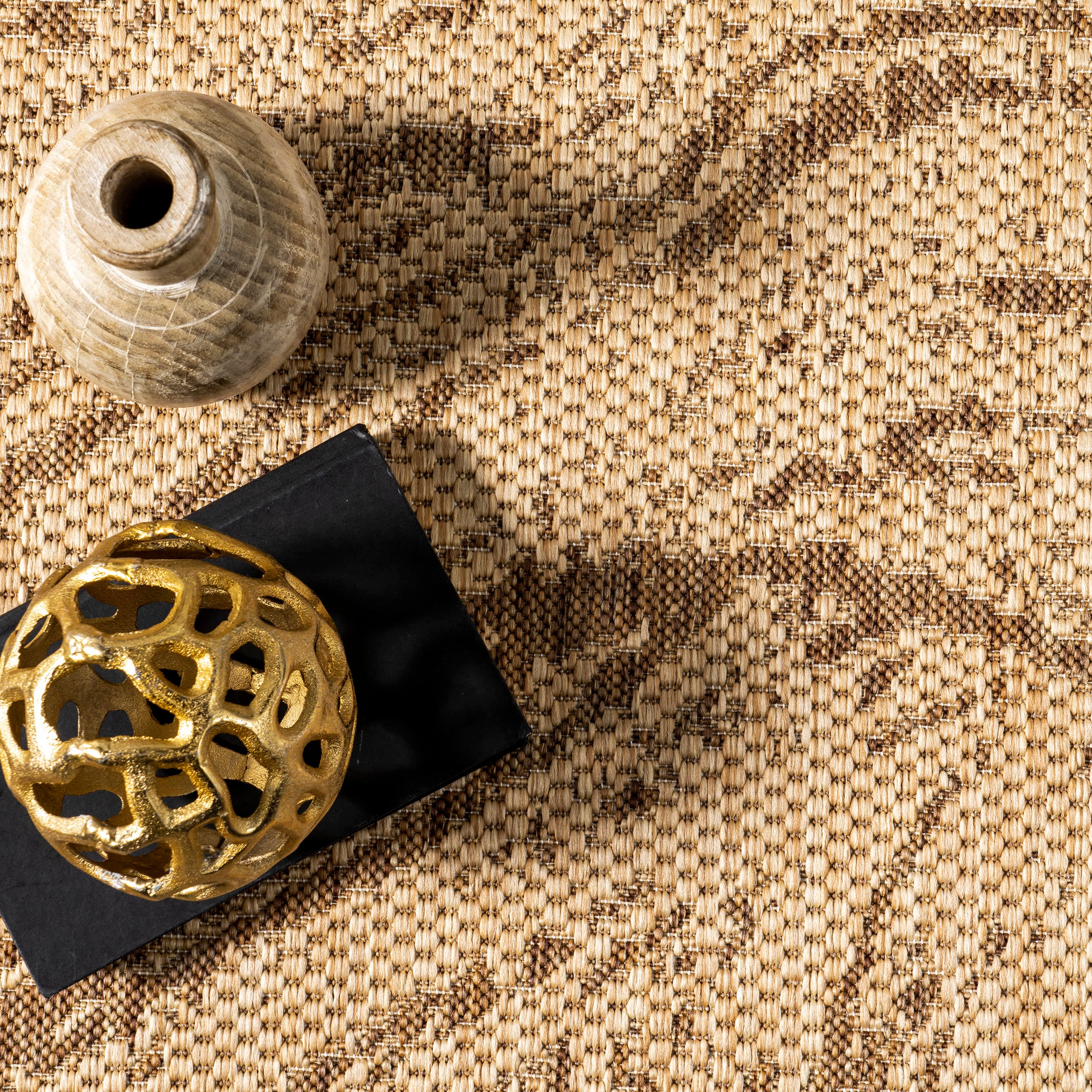 Jordana Marble Indoor/Outdoor Rug | Brown - Image 7