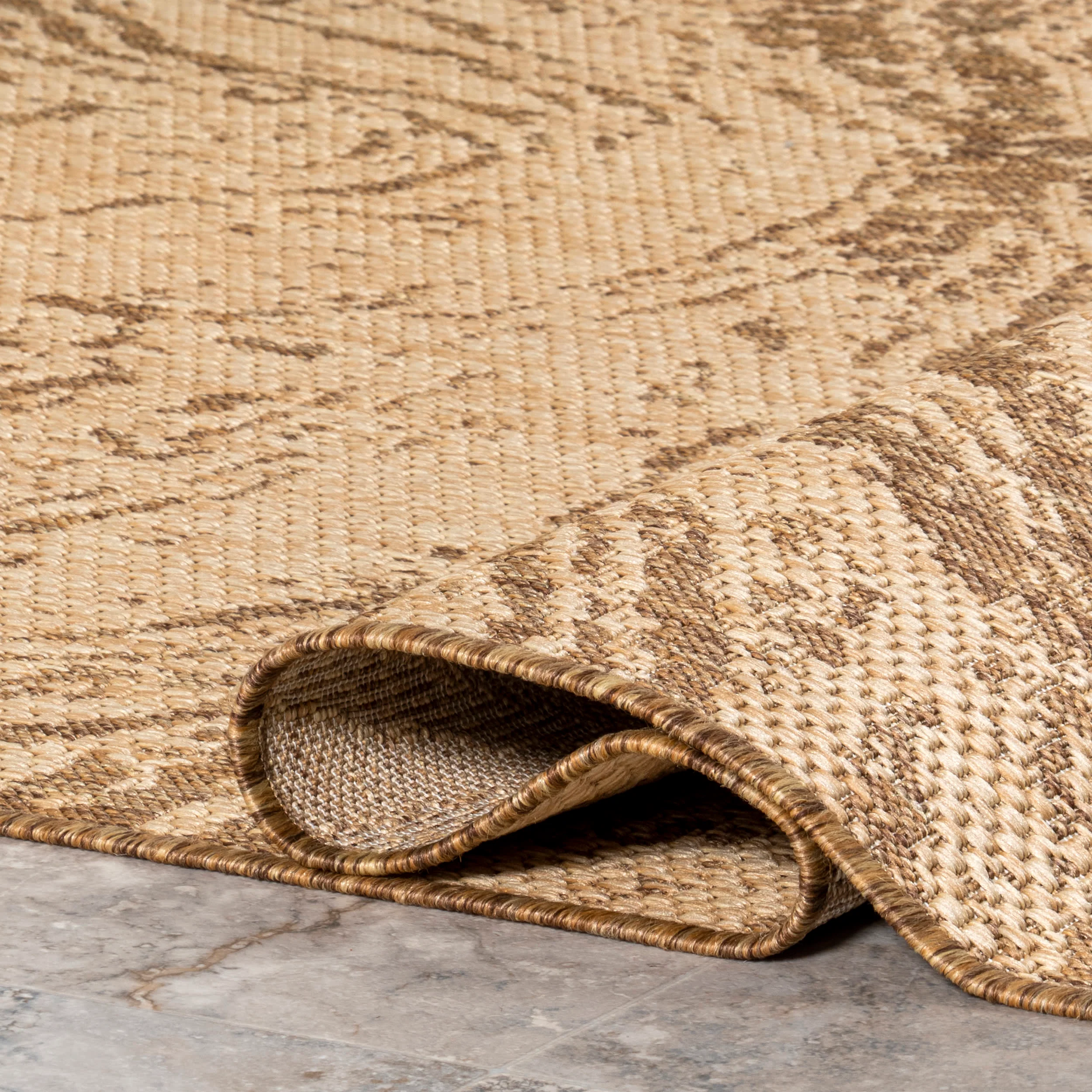 Jordana Marble Indoor/Outdoor Rug | Brown - Image 8