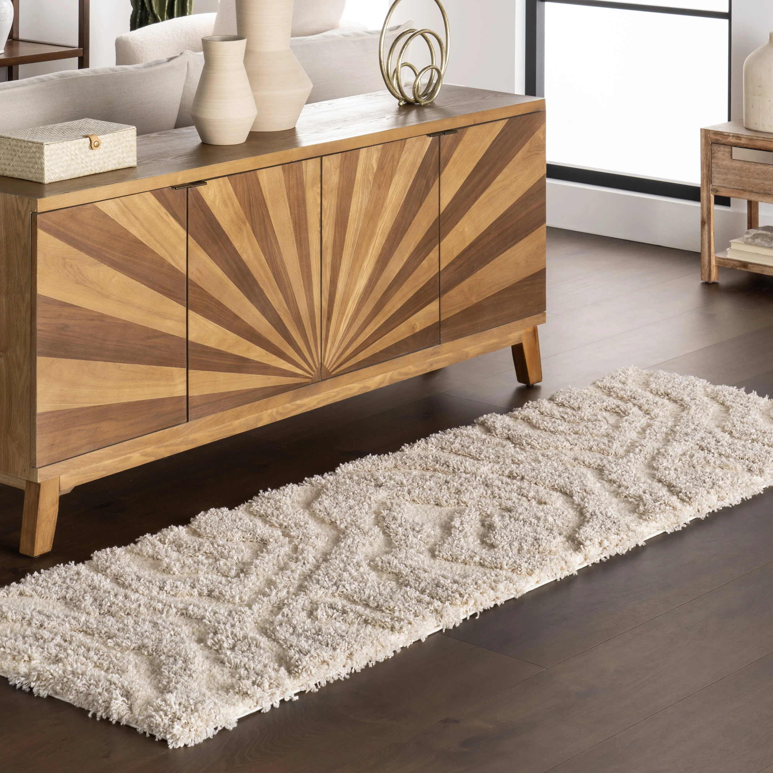Jordyn Textured Waves Rug | Grey - Image 2