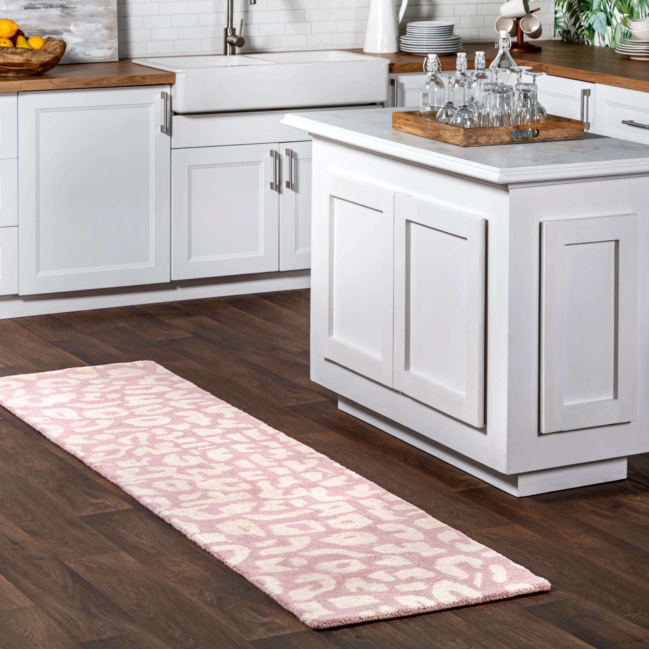 Josephine Wool Leopard Rug | Peach - Image 2