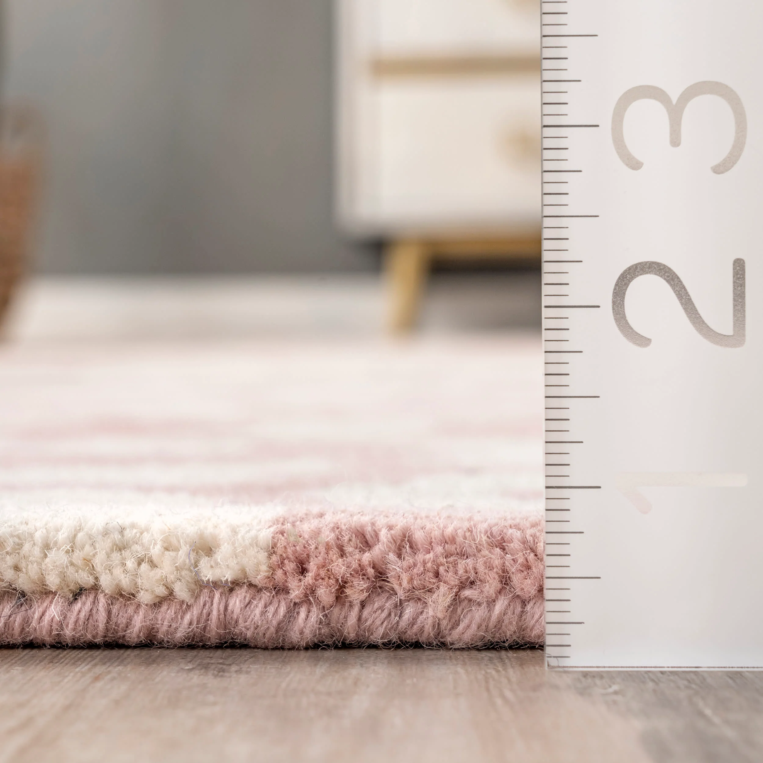 Josephine Wool Leopard Rug | Peach - Image 5