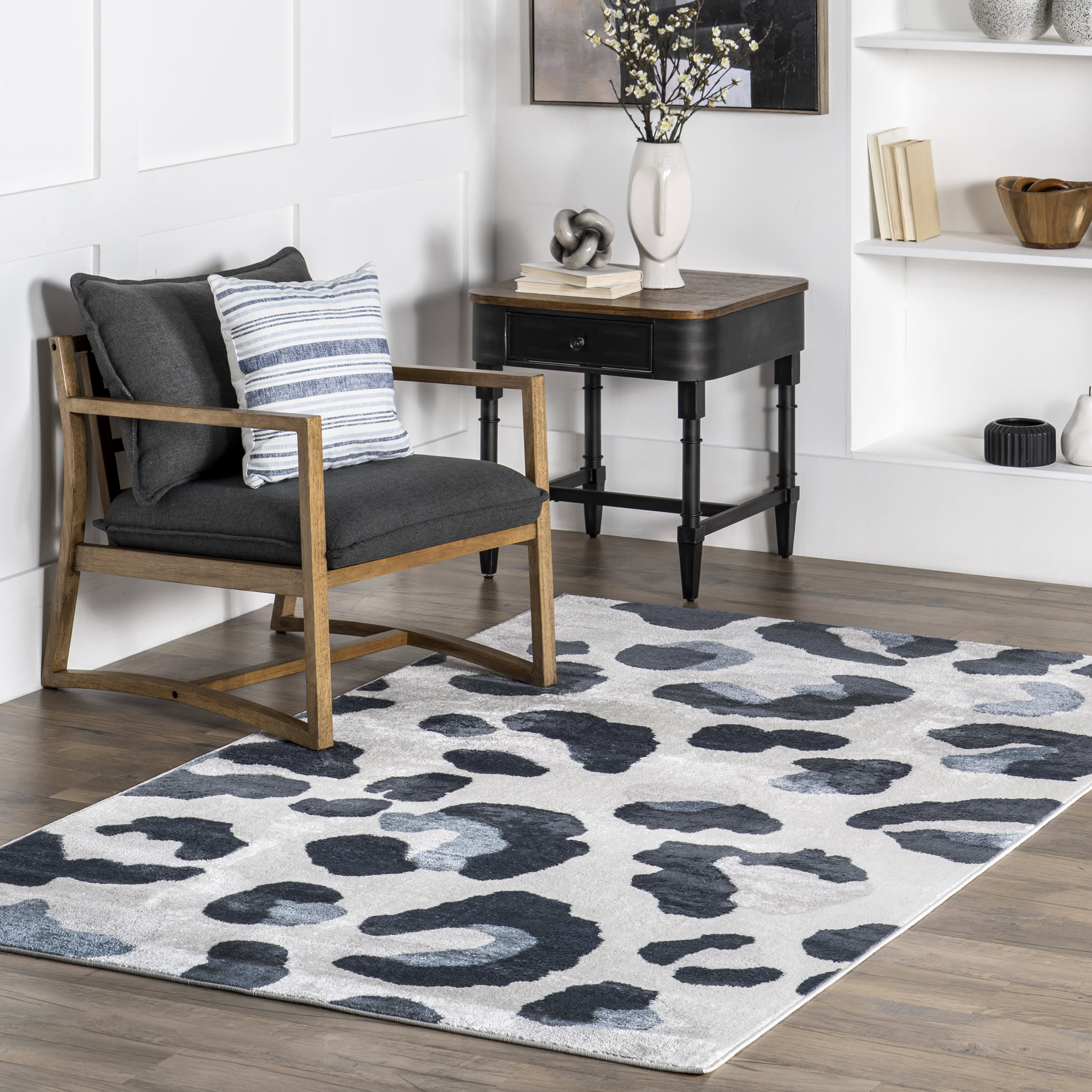 Josie Abstract Skyscape Rug | Light Grey - Image 2