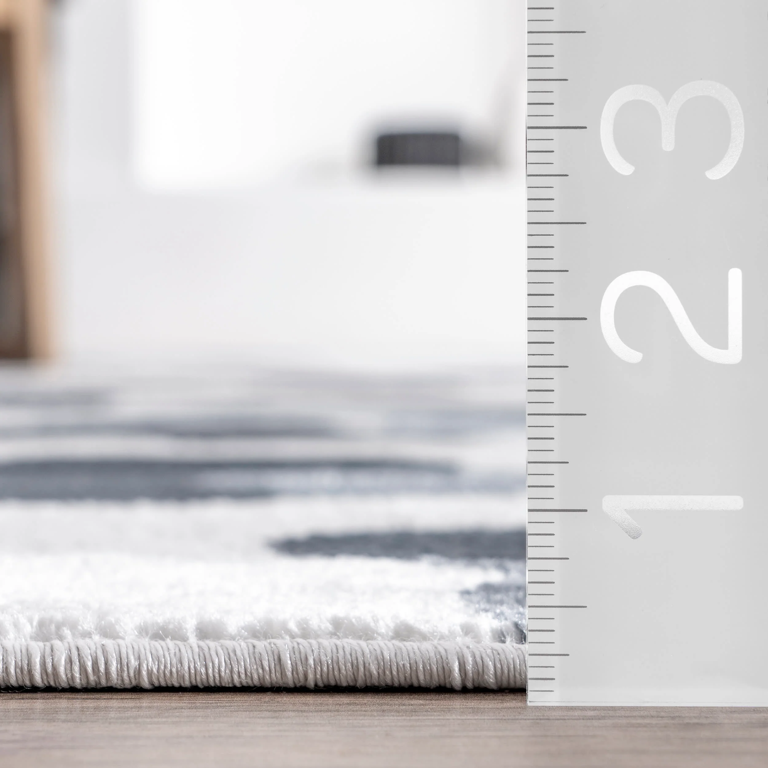Josie Abstract Skyscape Rug | Light Grey - Image 5