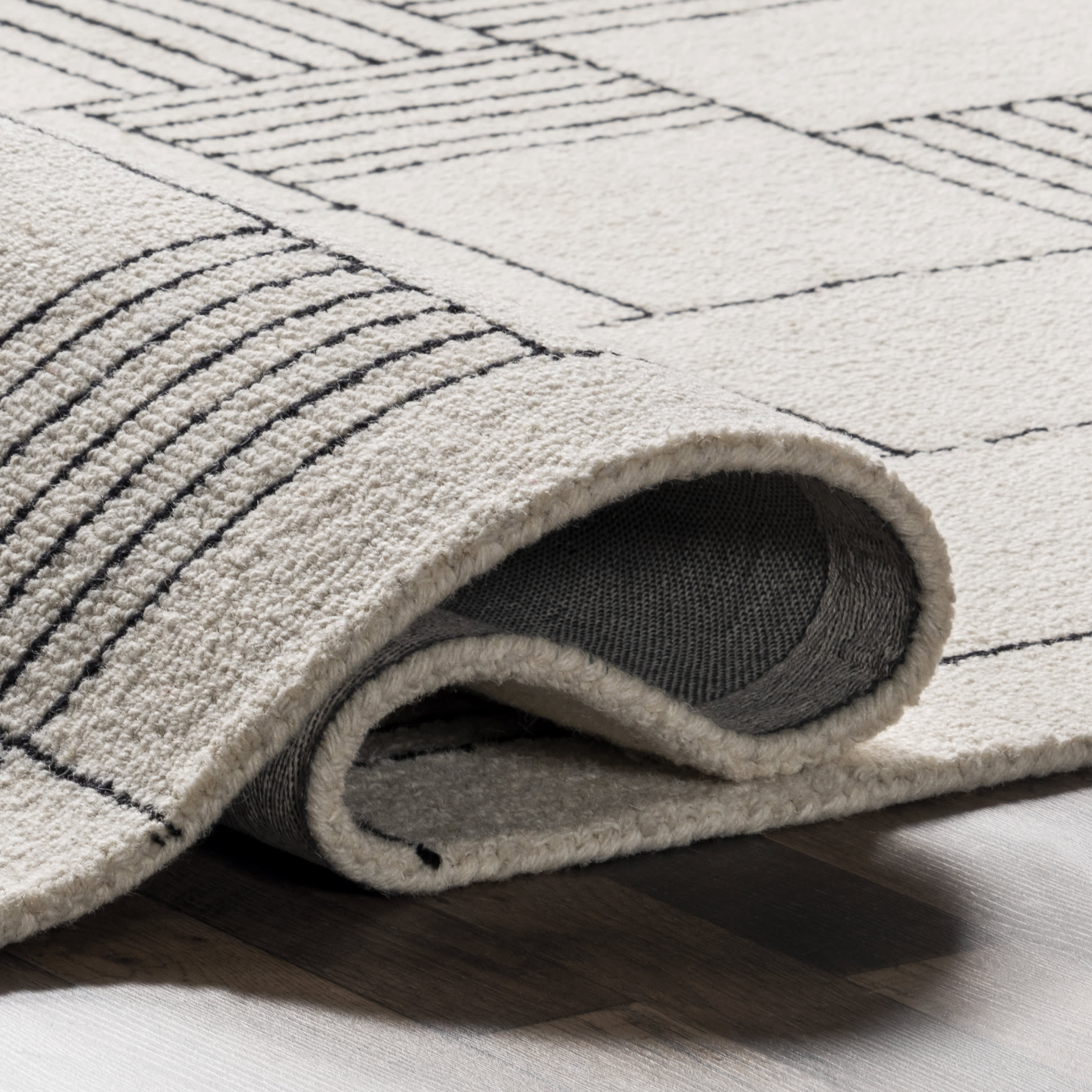 Jourdan Modern Wool Rug | Ivory - Image 8