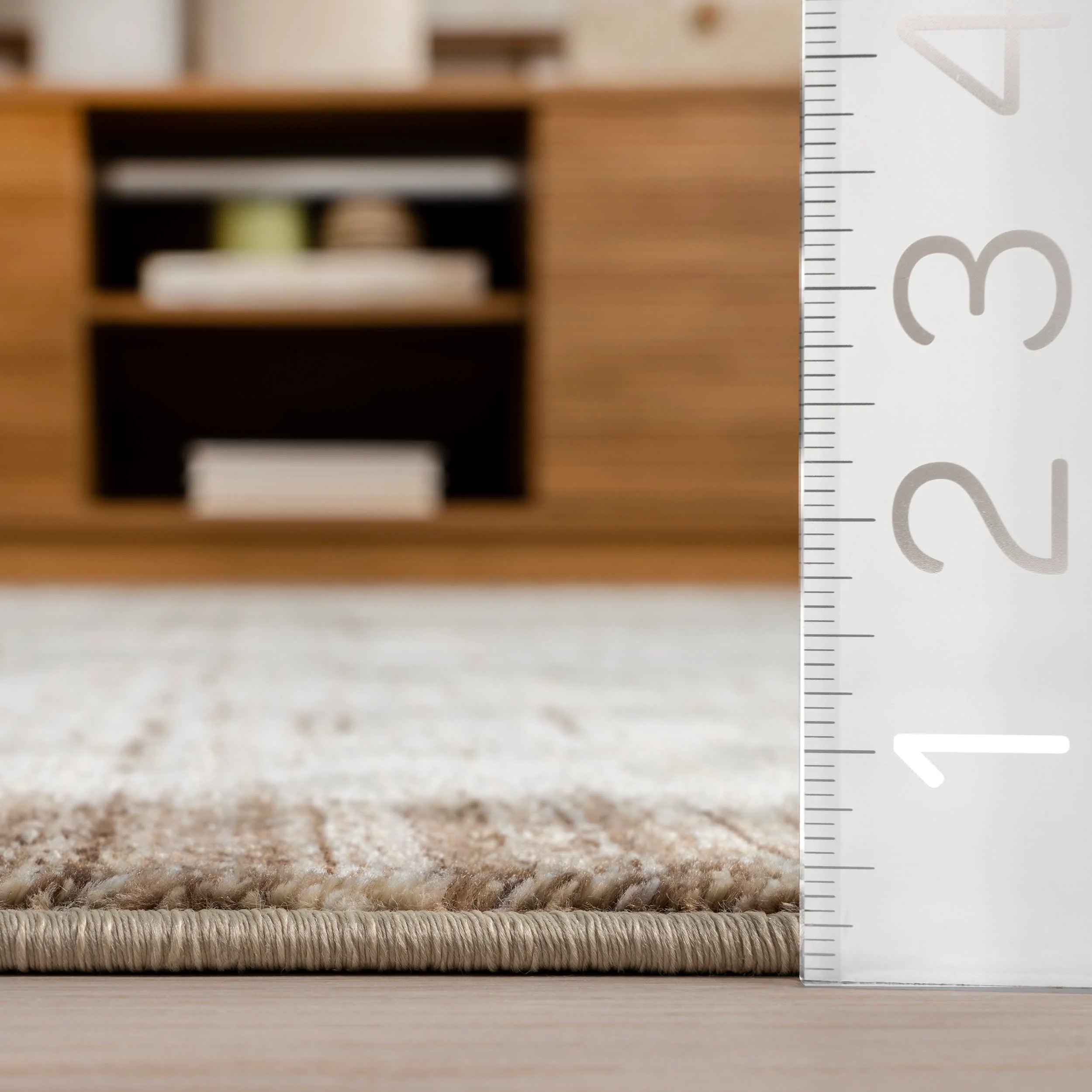 Journey Rustic Bordered Rug | Beige - Image 5