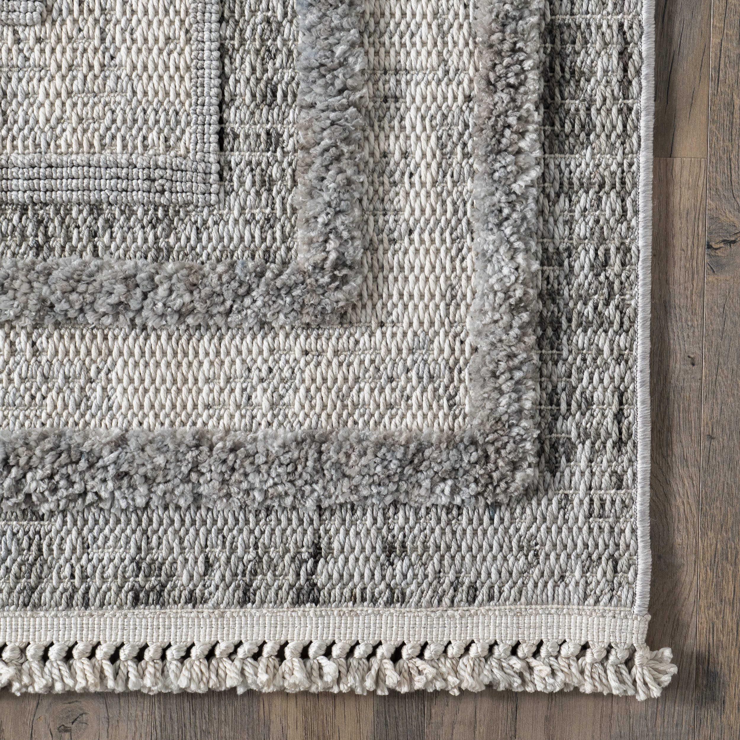 Judith Geometric Borders Rug | Grey - Image 3