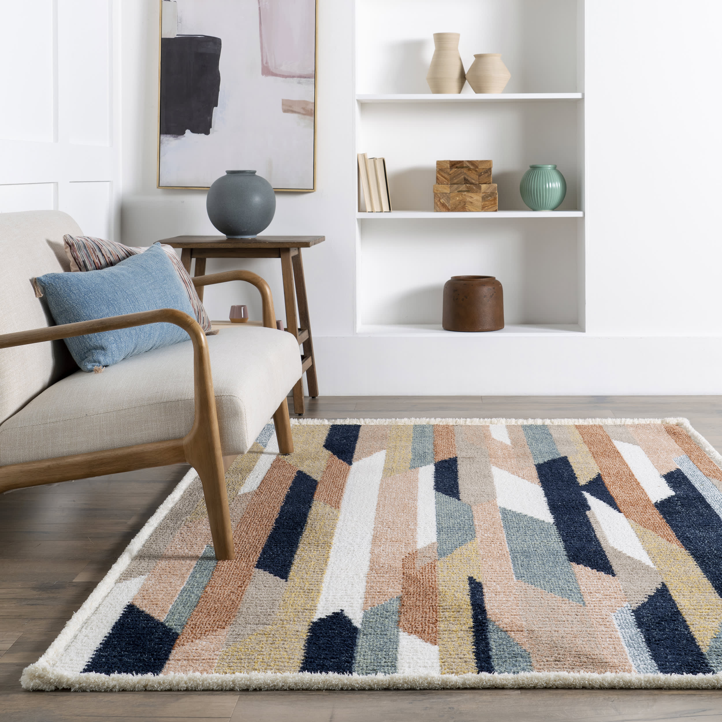 Judith Modern Stripes Rug | Blue - Image 4