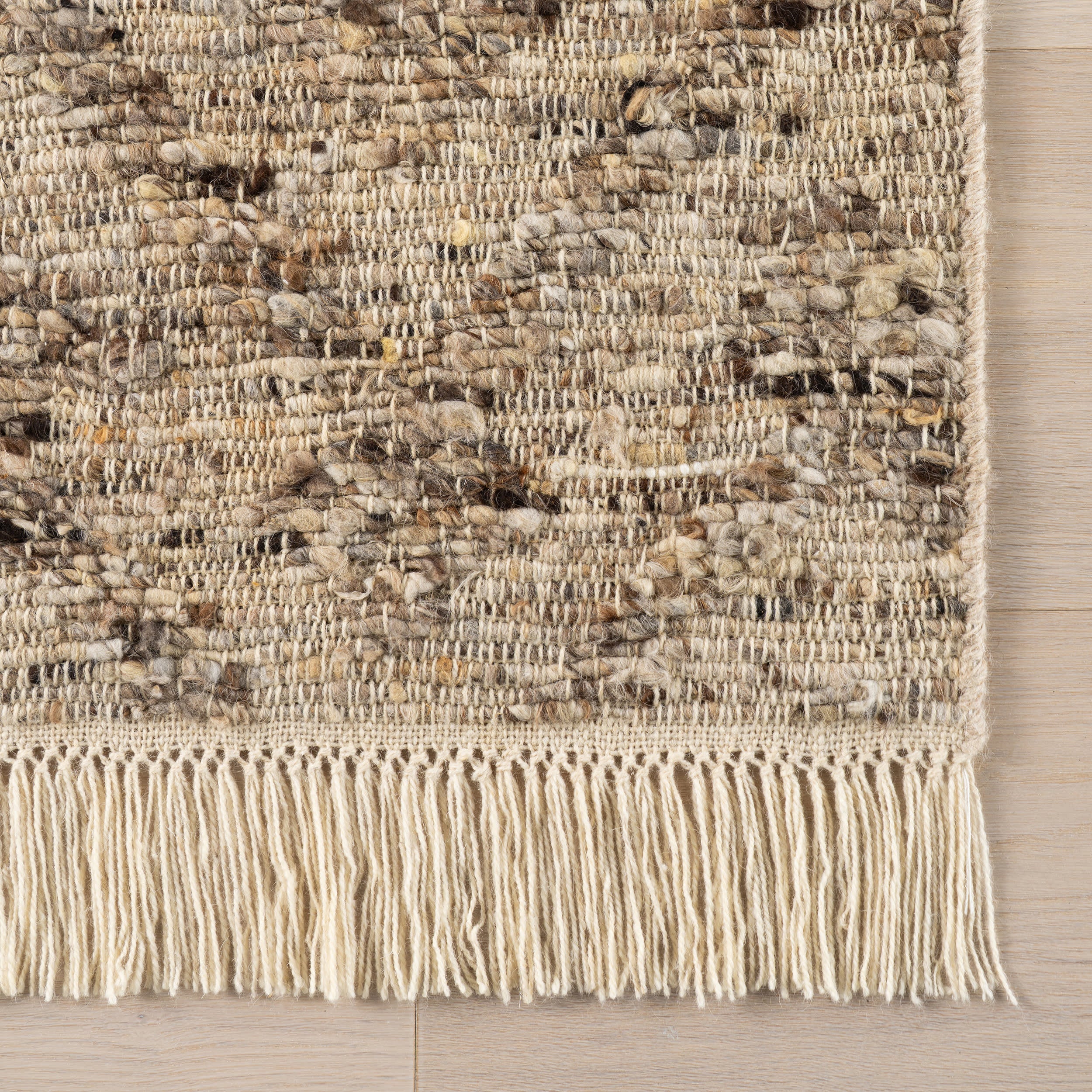 JuJu Tasseled Wool Rug | Brown - Image 4