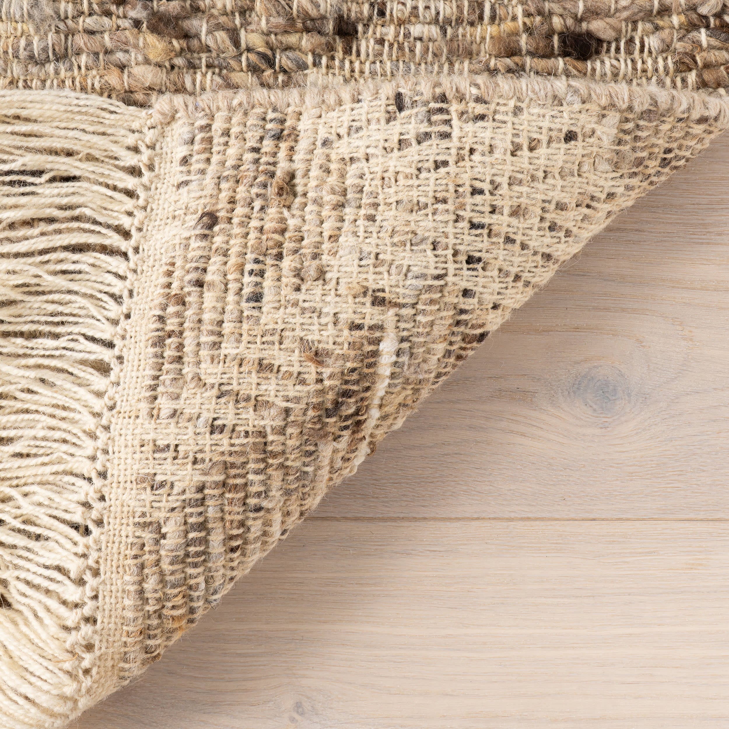 JuJu Tasseled Wool Rug | Brown - Image 8