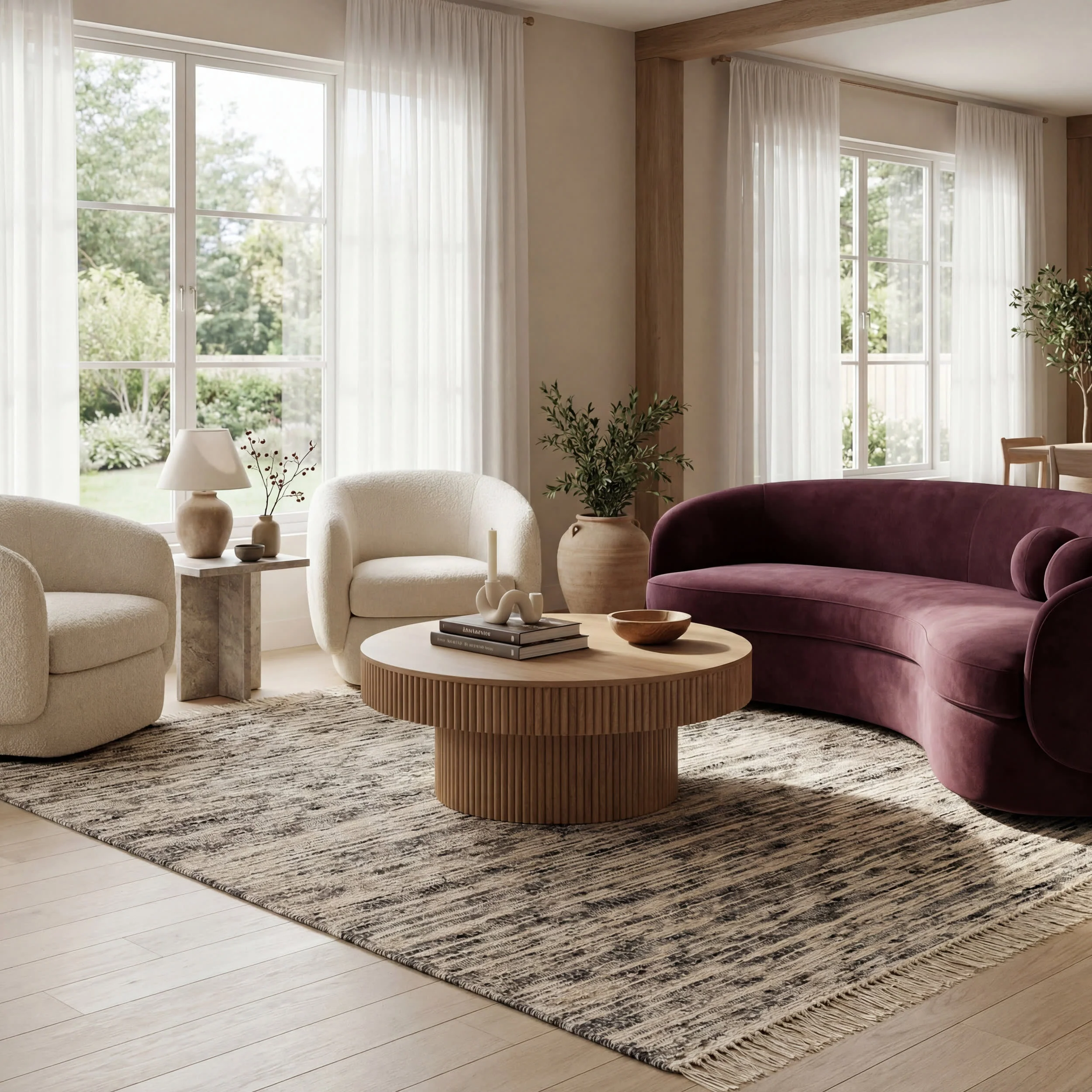 JuJu Tasseled Wool Rug | Grey - Image 2