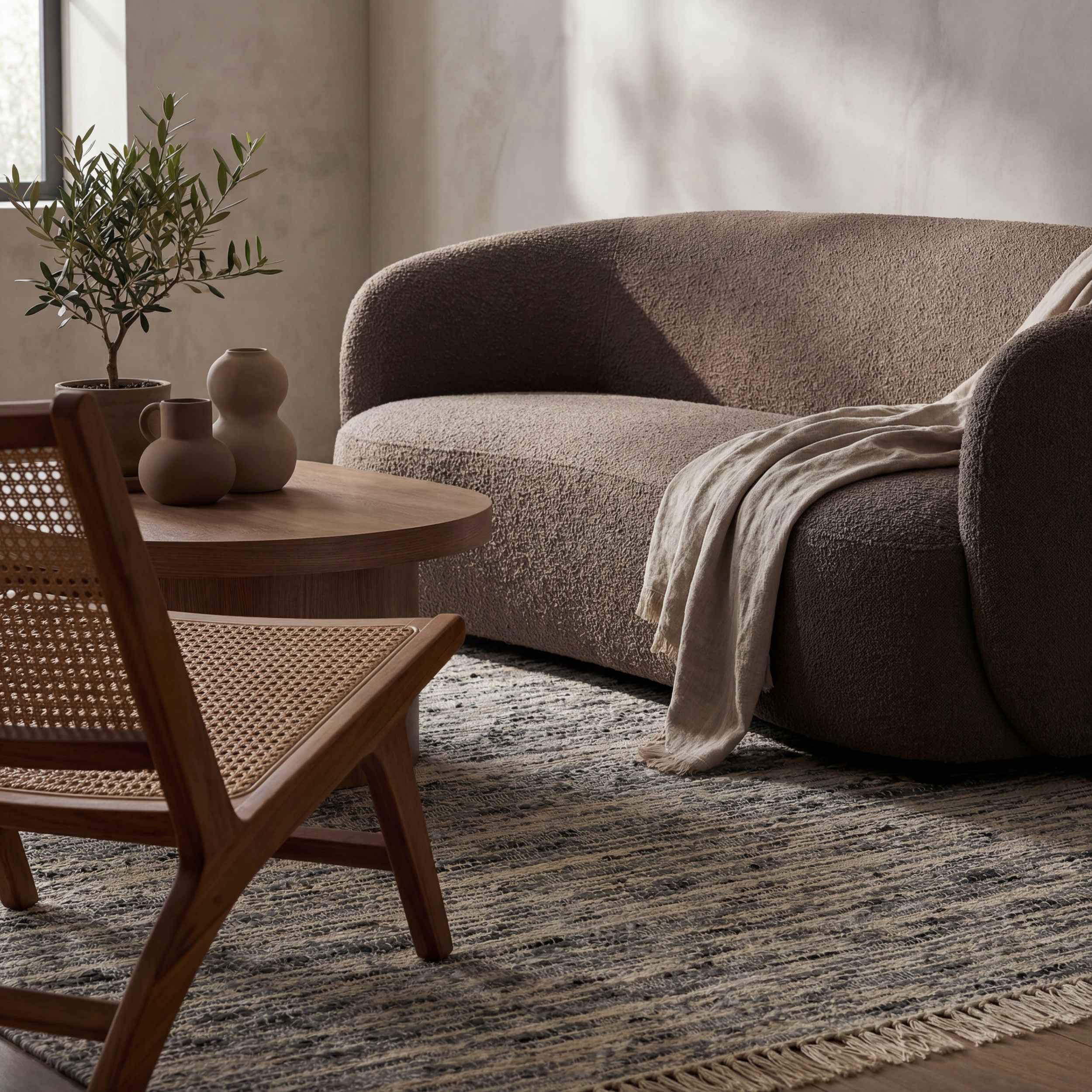 JuJu Tasseled Wool Rug | Grey - Image 5