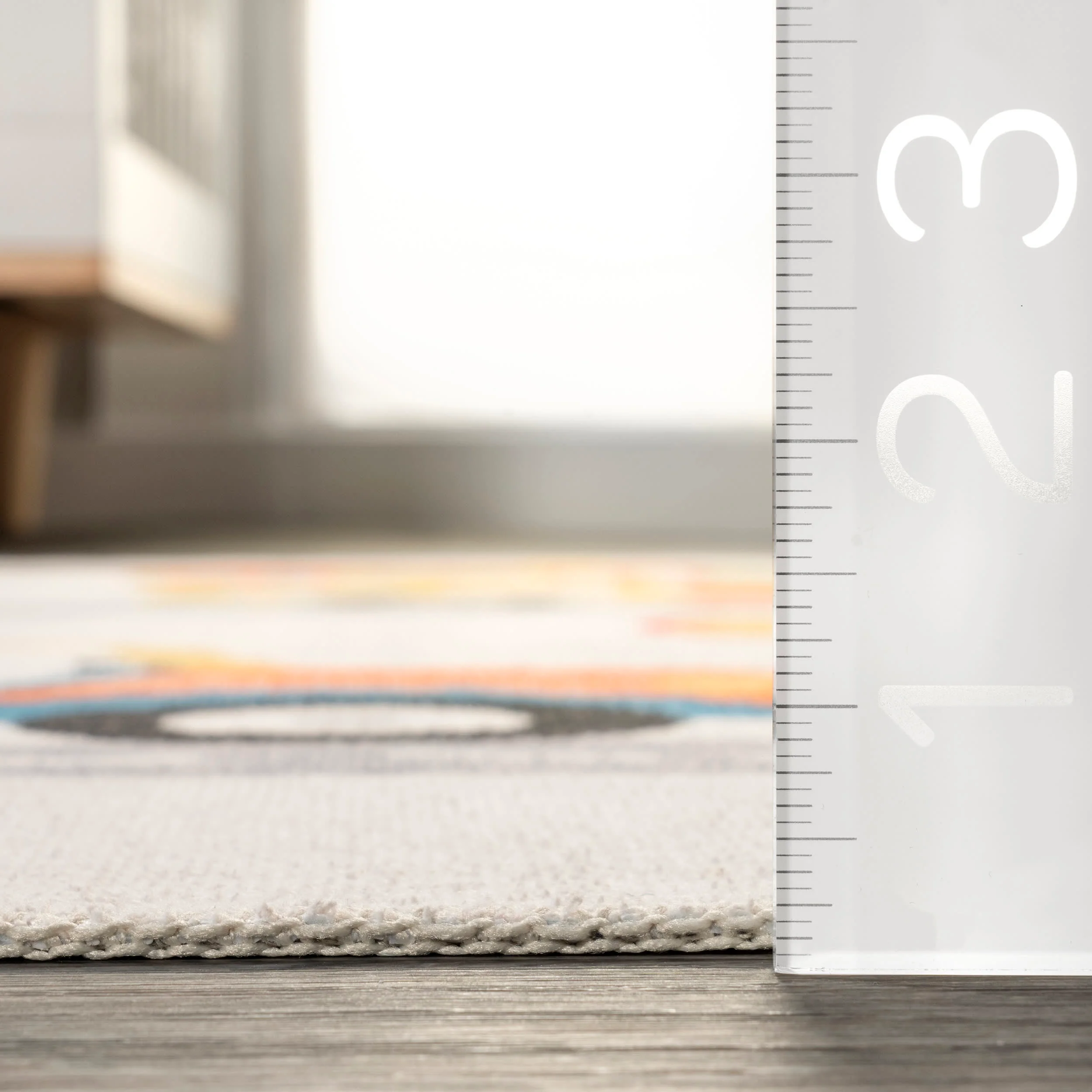 Jules Kids Washable Play Time Rug | White Multicolor - Image 5