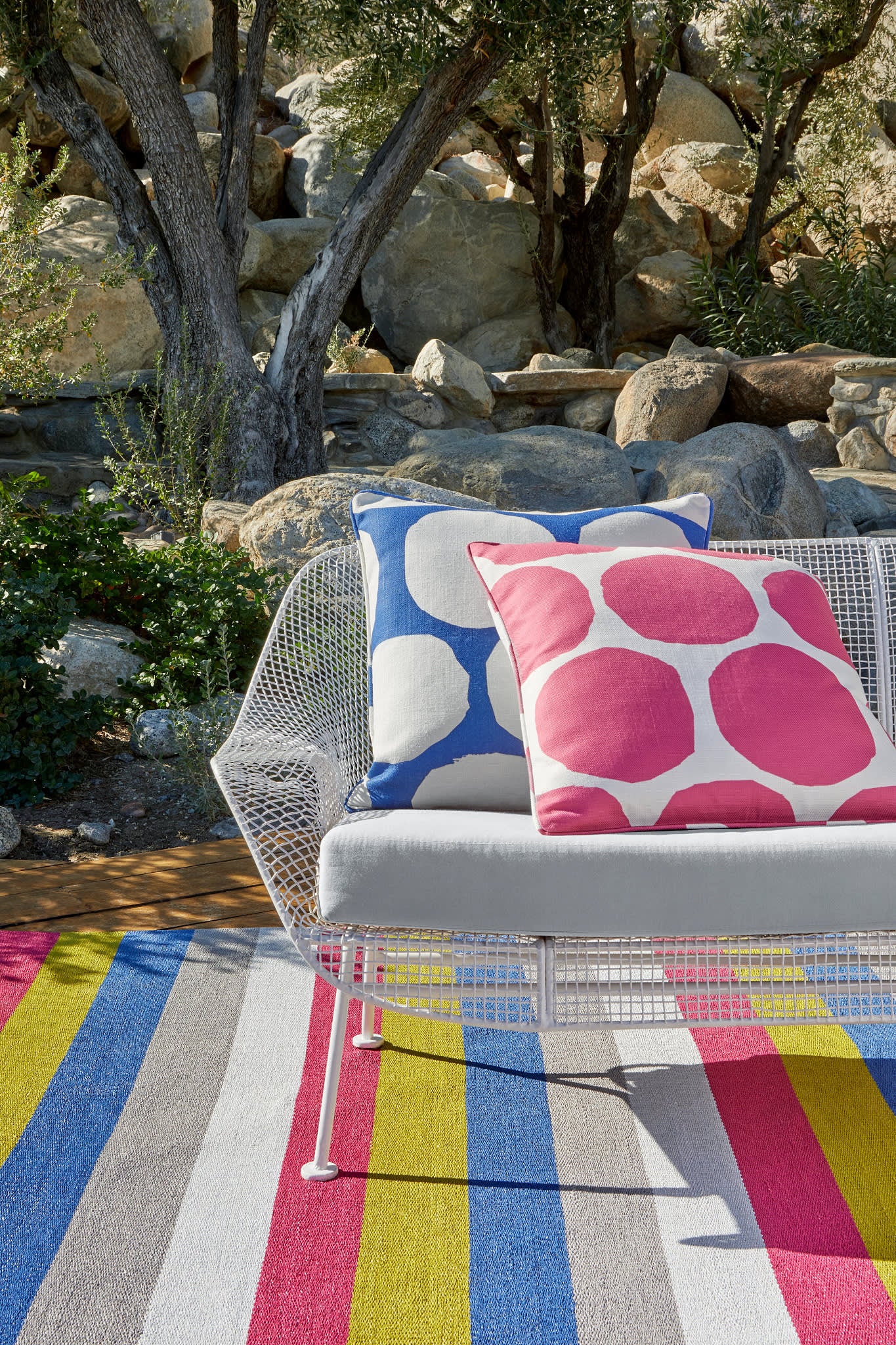 Jules Stripe Handwoven Indoor/Outdoor Rug | Multi - Image 2