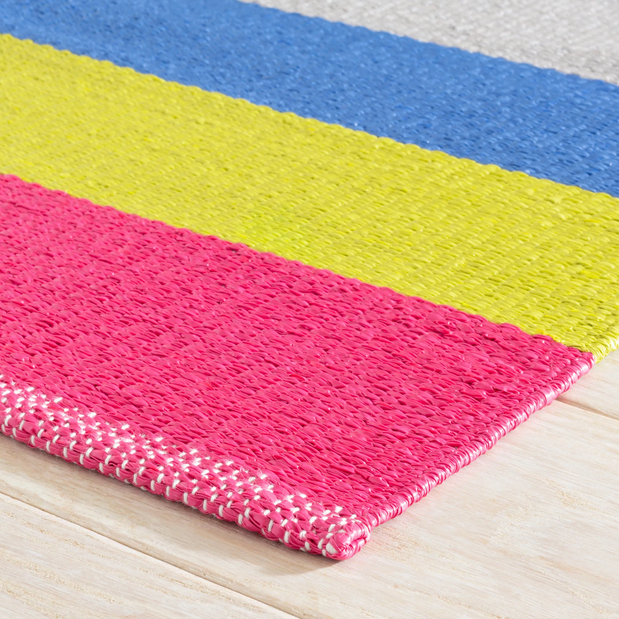 Jules Stripe Handwoven Indoor/Outdoor Rug | Multi - Image 4