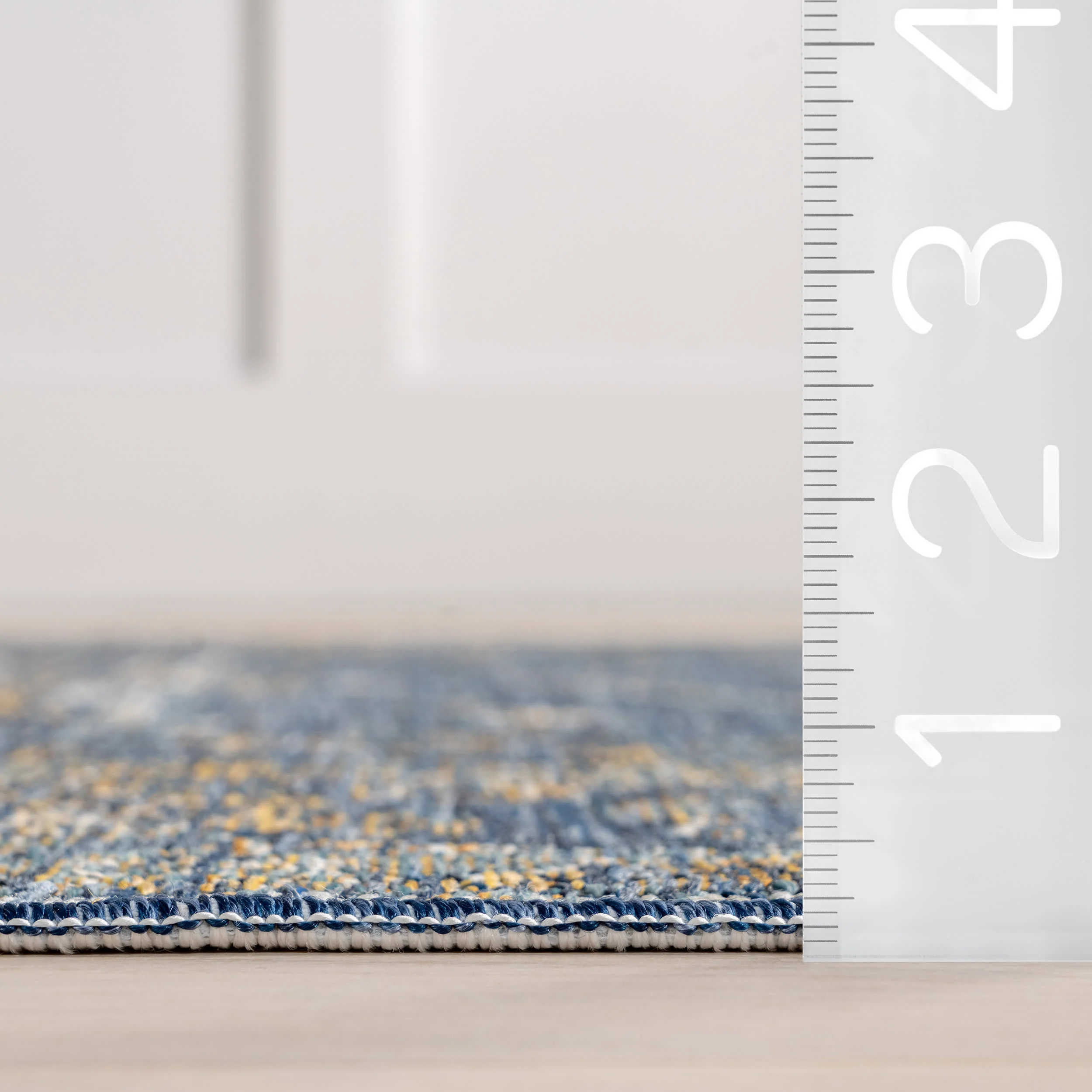 Juliana Medallion Reversible Indoor/Outdoor Rug | Cream & Blue - Image 7