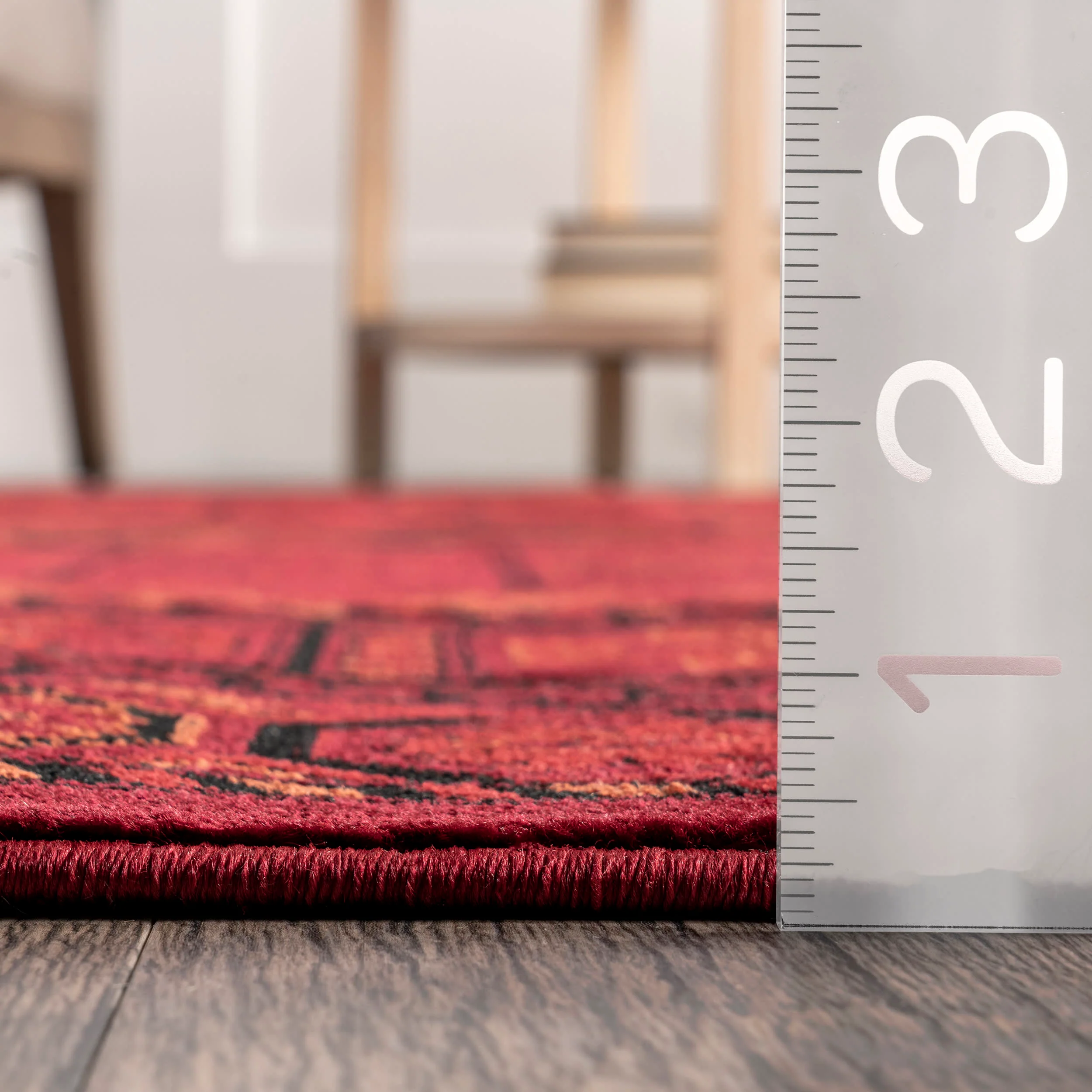 Julianna Persian Paneled Rug | Red - Image 5