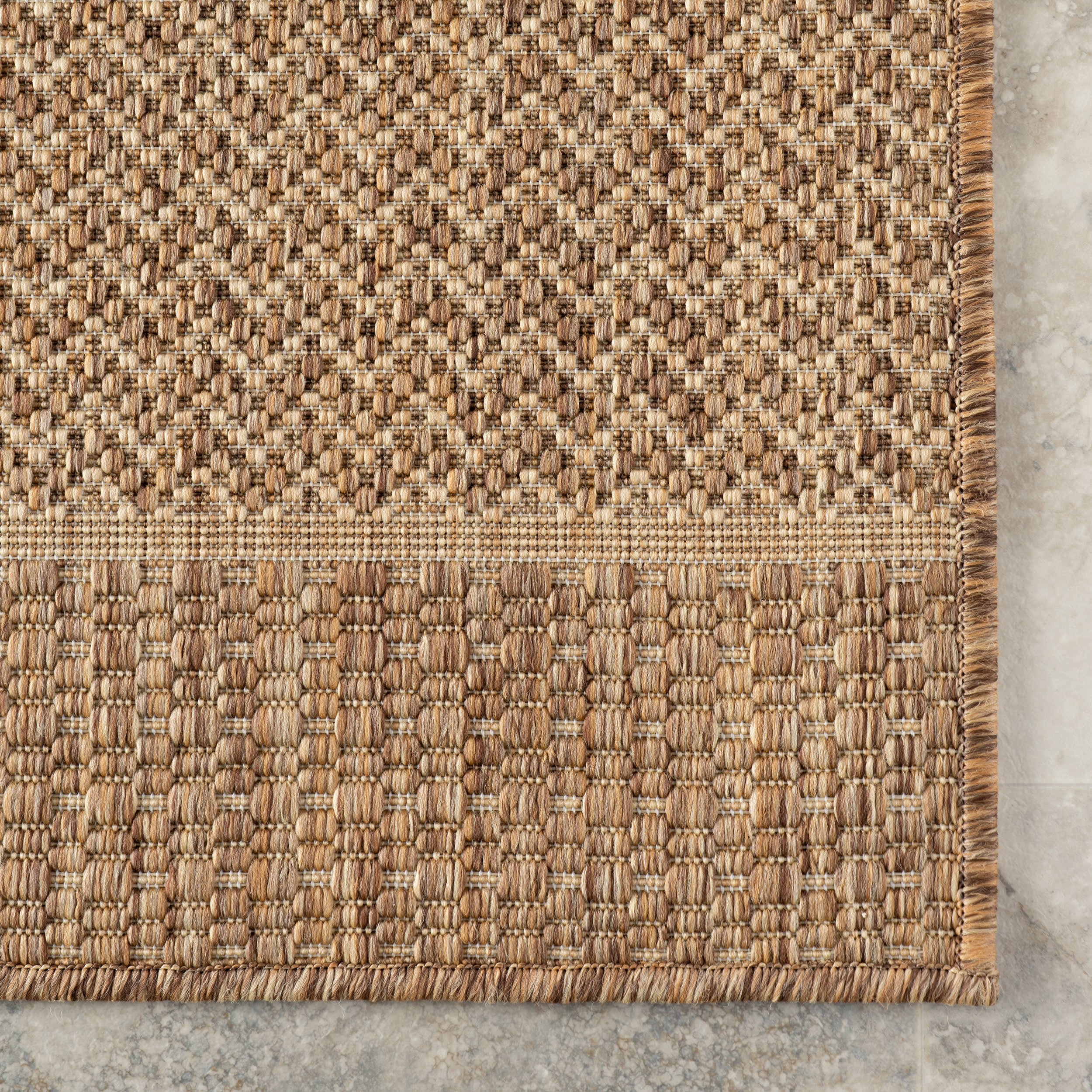 Junera Modern Indoor/Outdoor Rug | Light Brown - Image 4