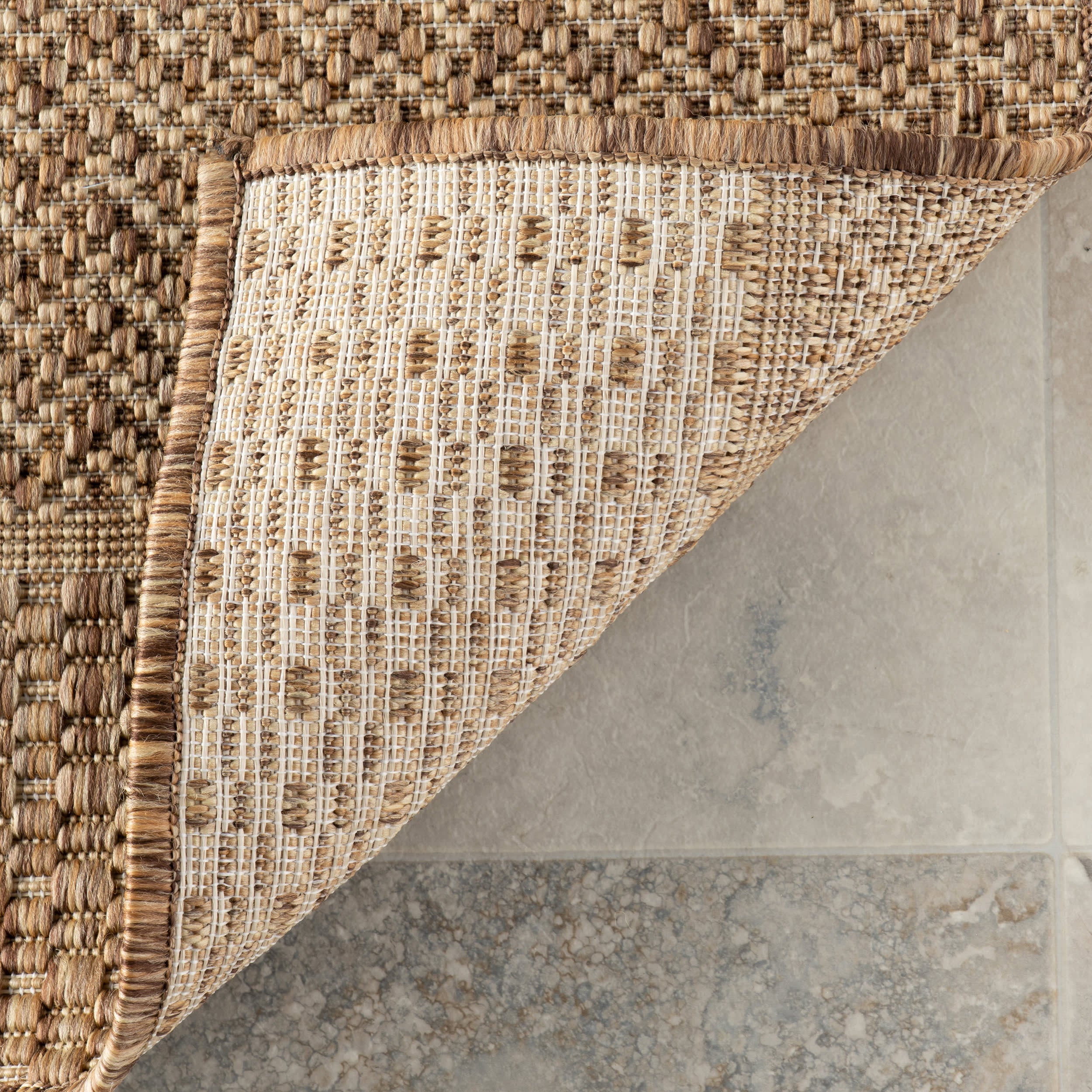 Junera Modern Indoor/Outdoor Rug | Light Brown - Image 6