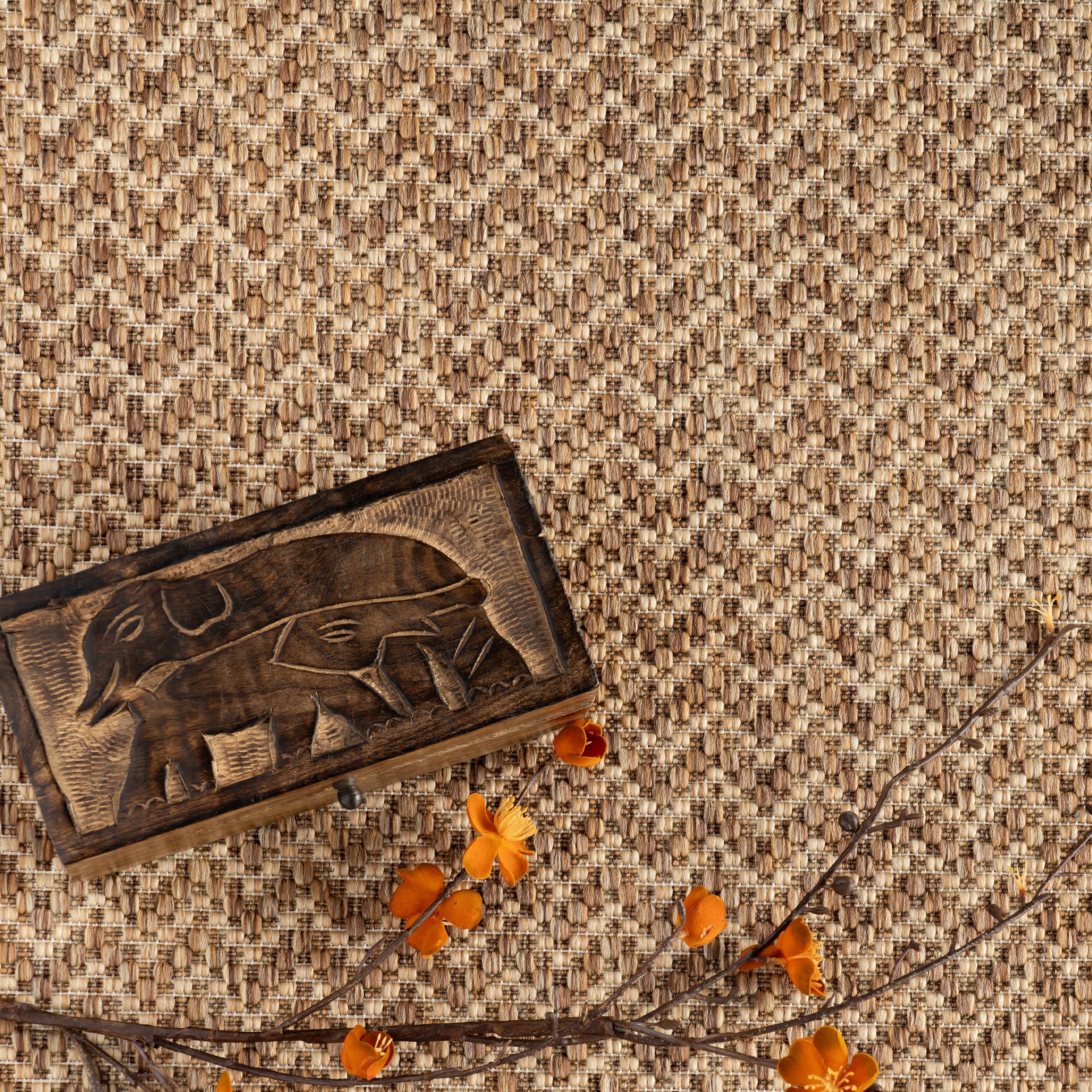 Junera Modern Indoor/Outdoor Rug | Light Brown - Image 7