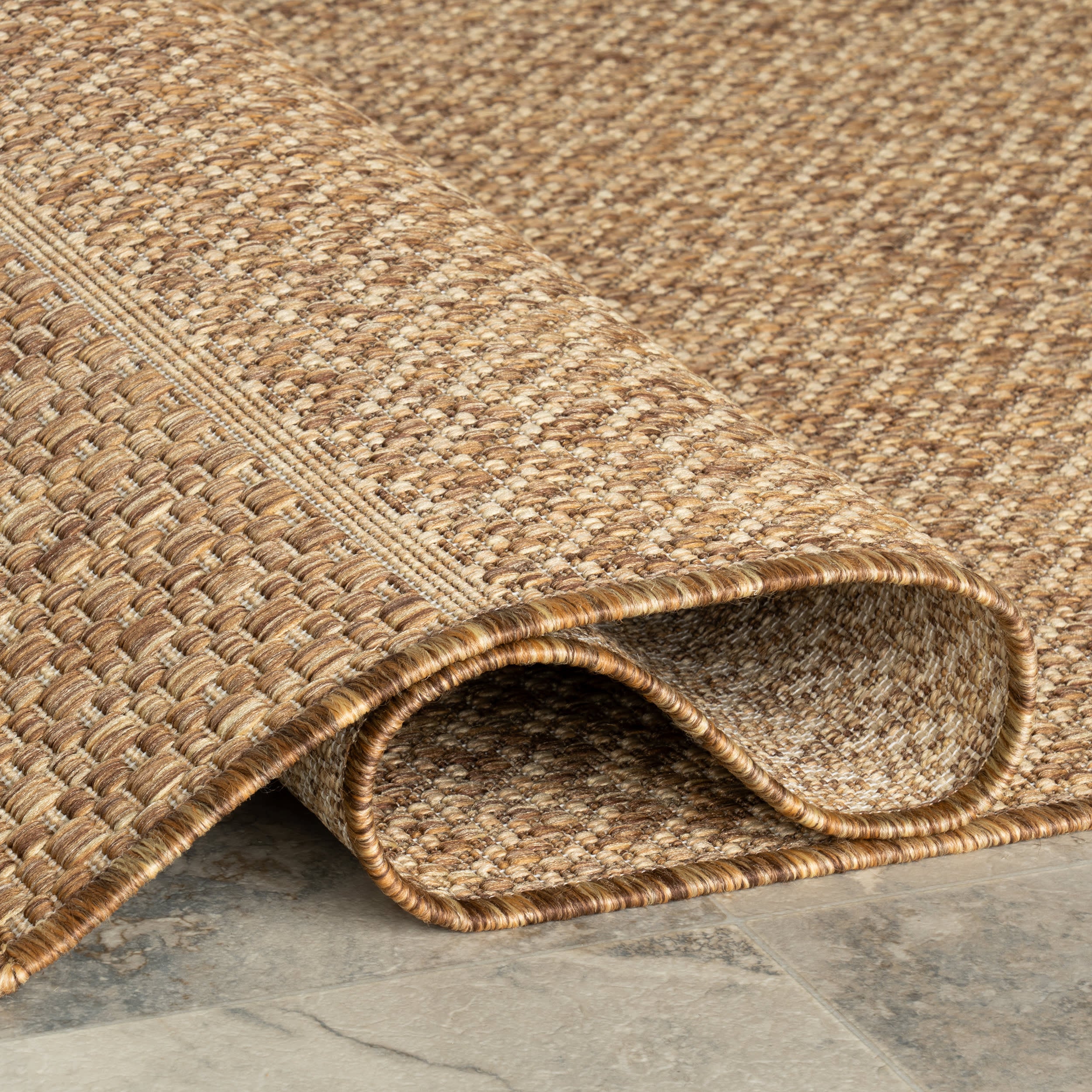 Junera Modern Indoor/Outdoor Rug | Light Brown - Image 8