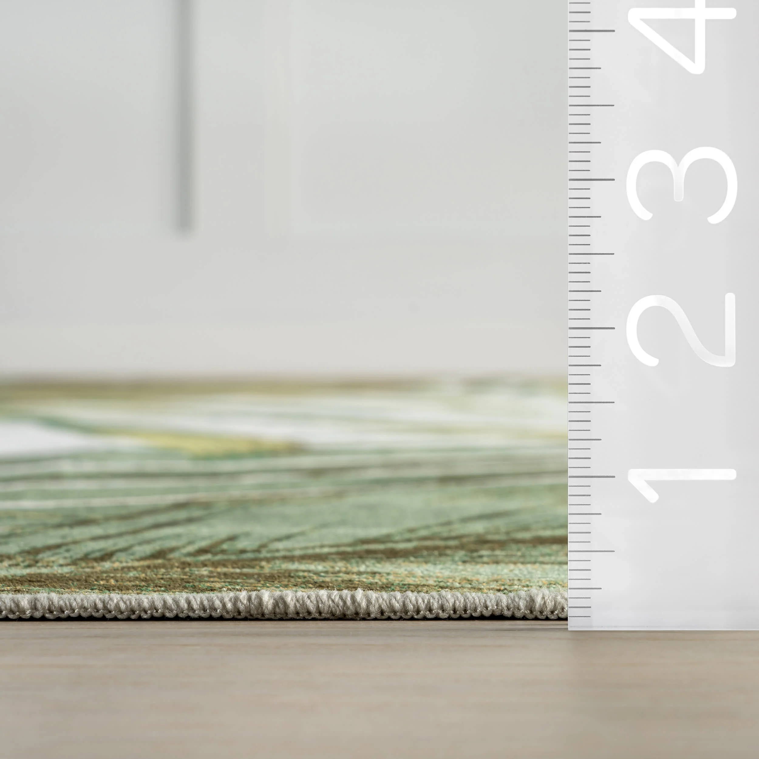Jungle Spill Proof Washable Rug | Sage Green - Image 6