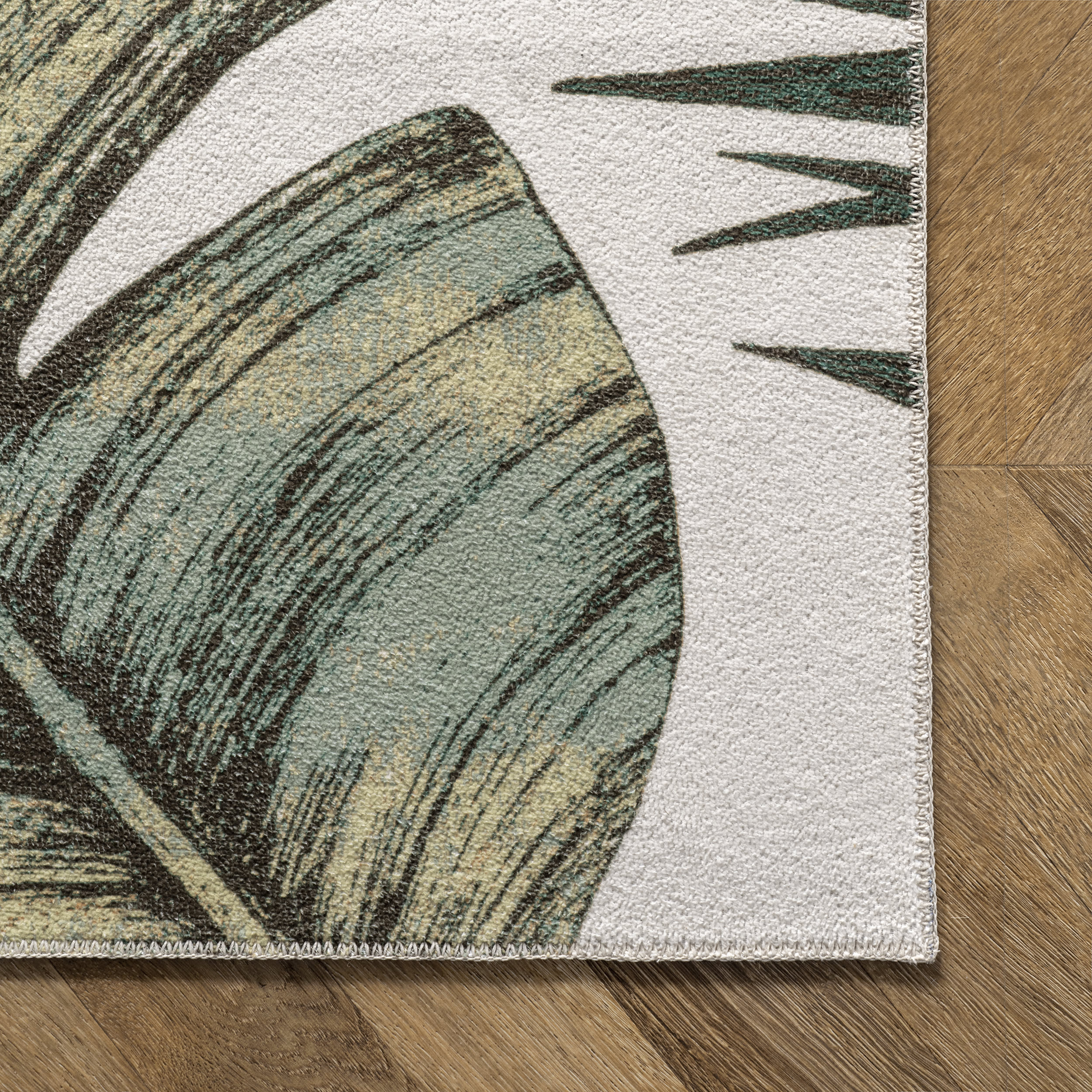 Jungle Washable Rug | Sage Green - Image 3