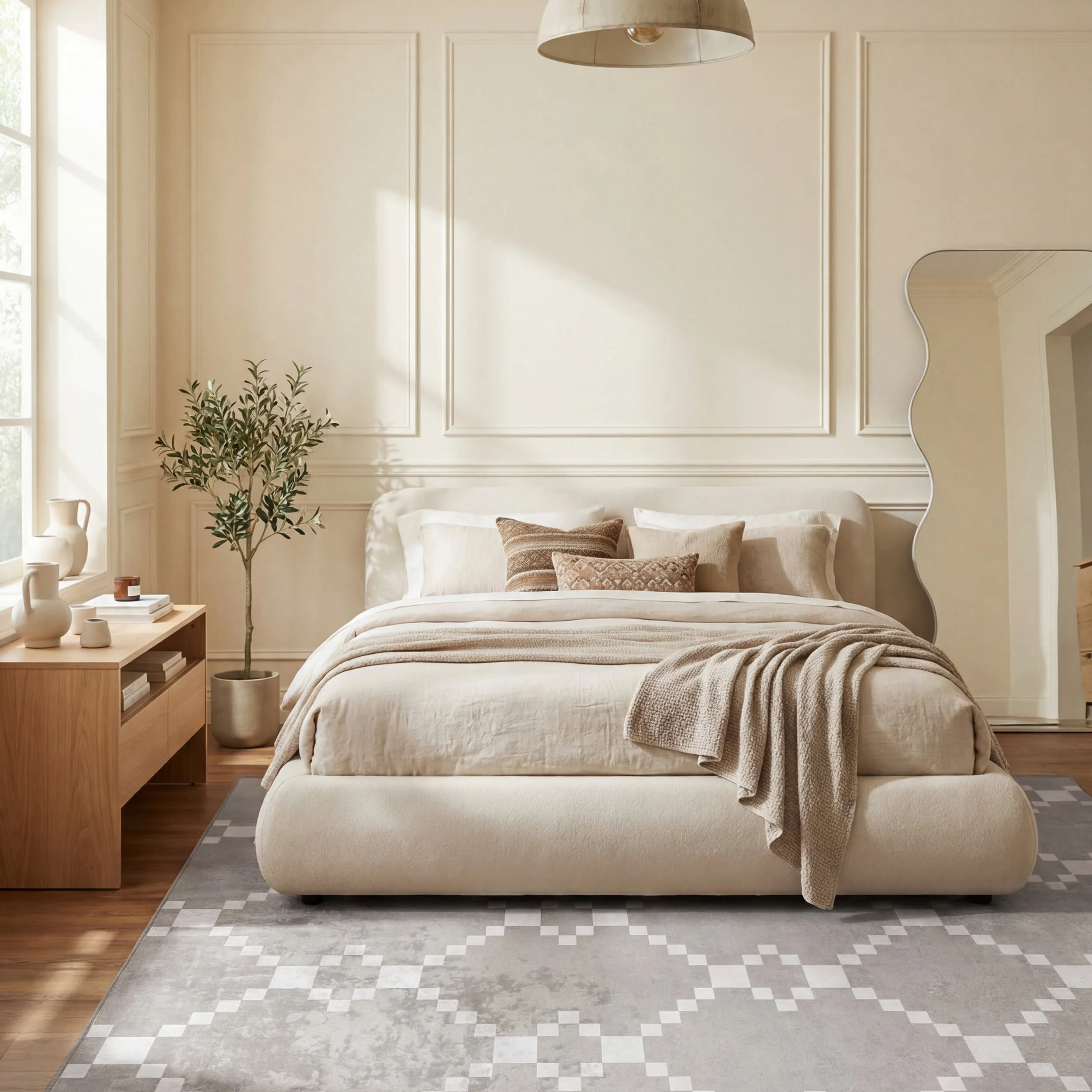 Juni Southwestern Geometric Washable Rug | Taupe - Image 10