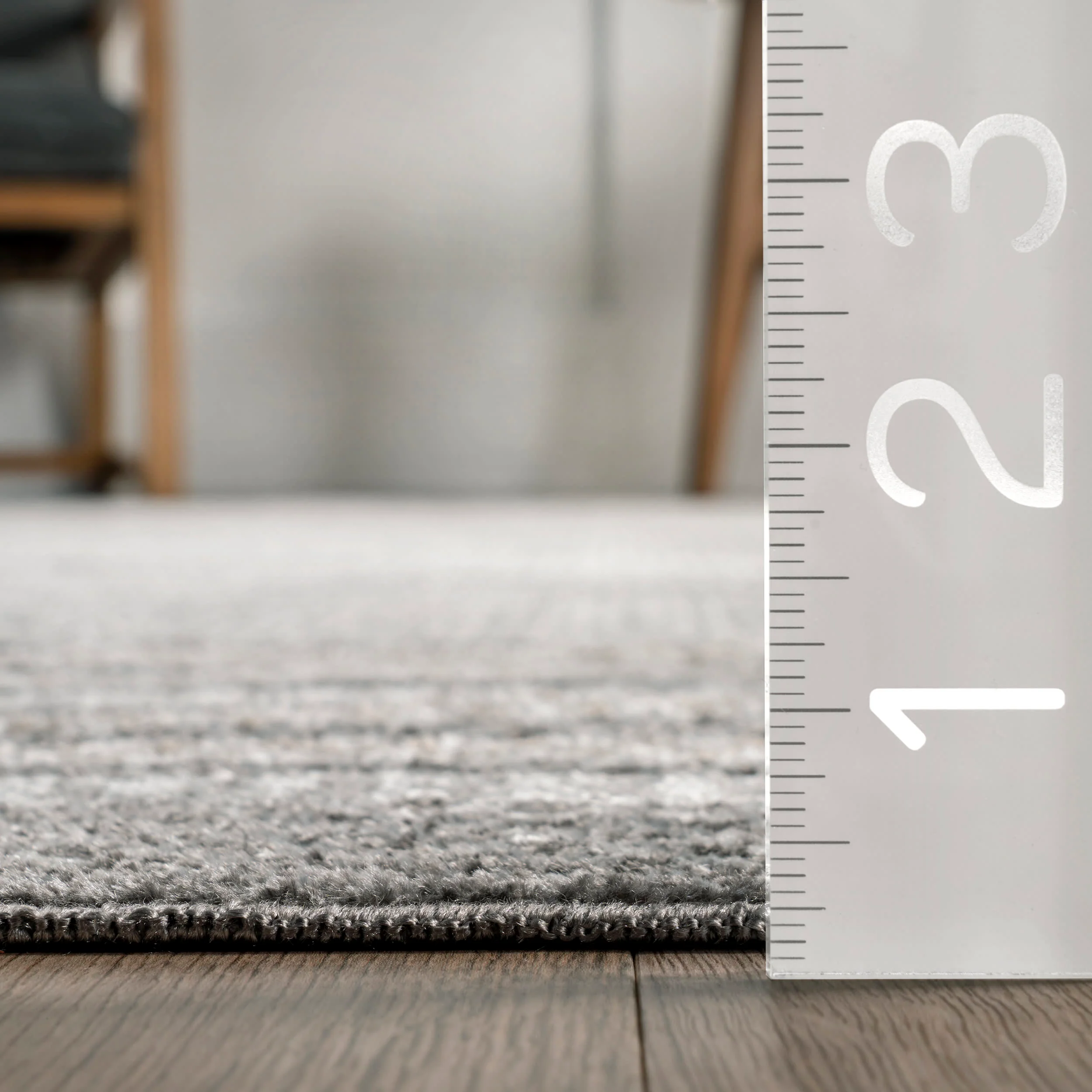 Junie Washable Bordered Rug | Grey - Image 5