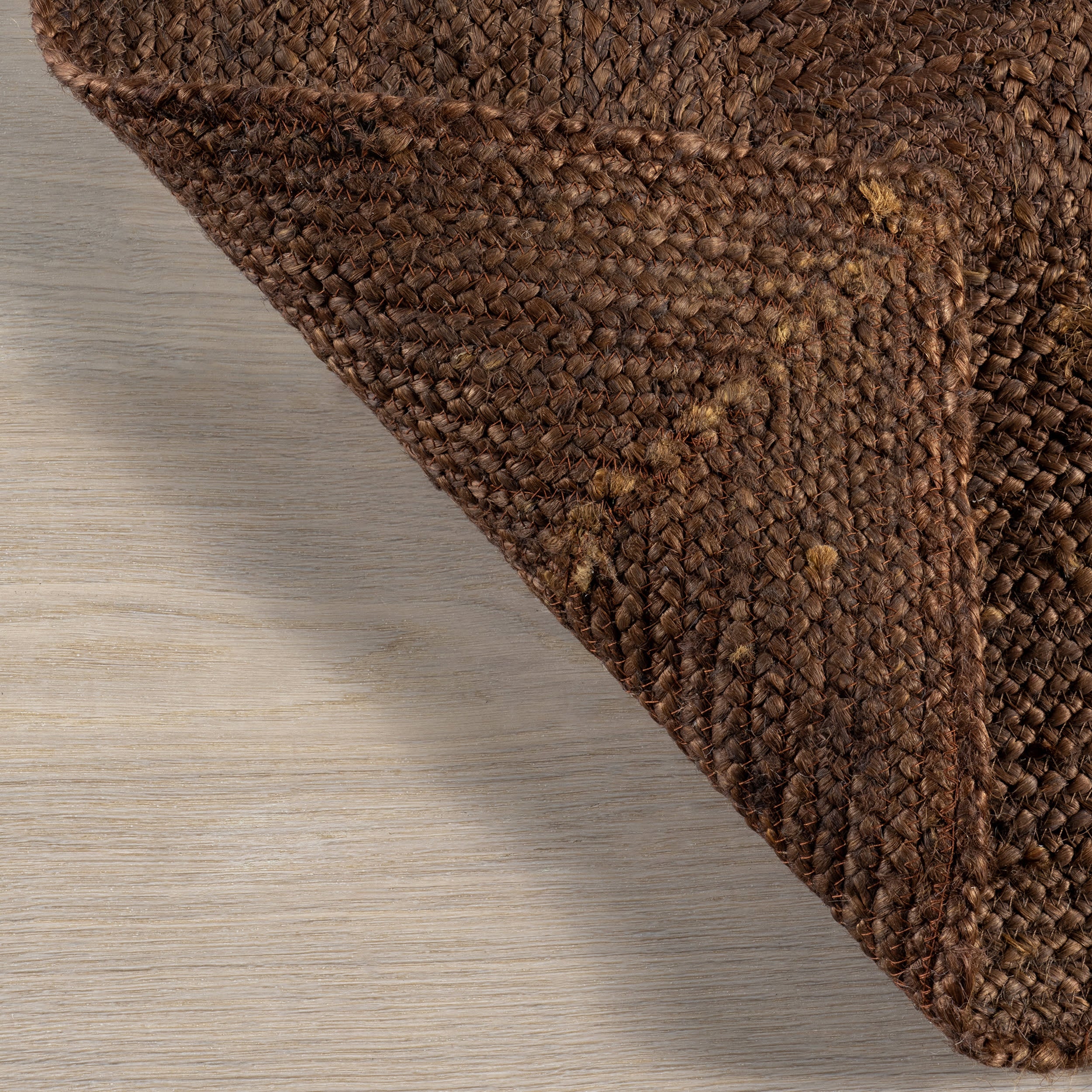 Juniper Jute Tiled Rug | Dark Brown - Image 6