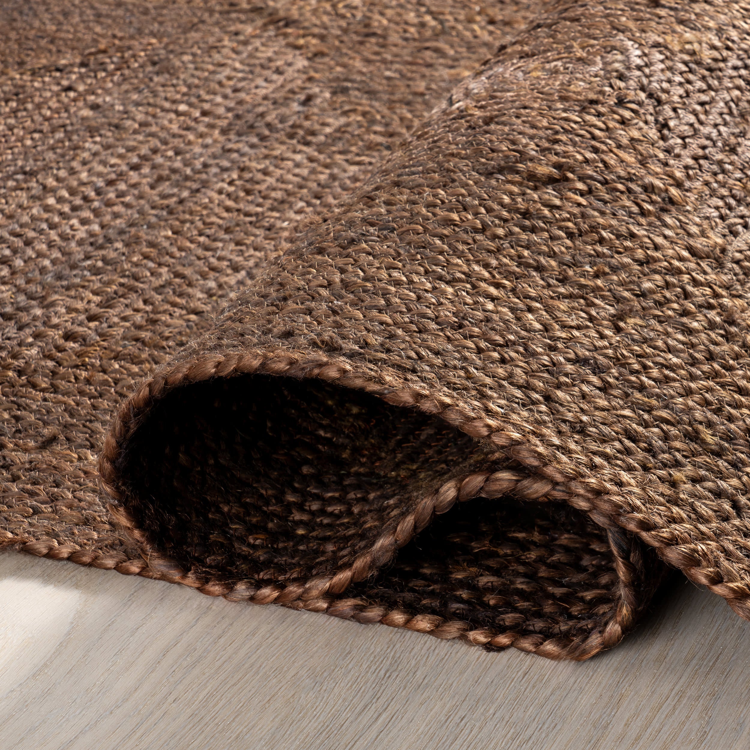 Juniper Jute Tiled Rug | Dark Brown - Image 8