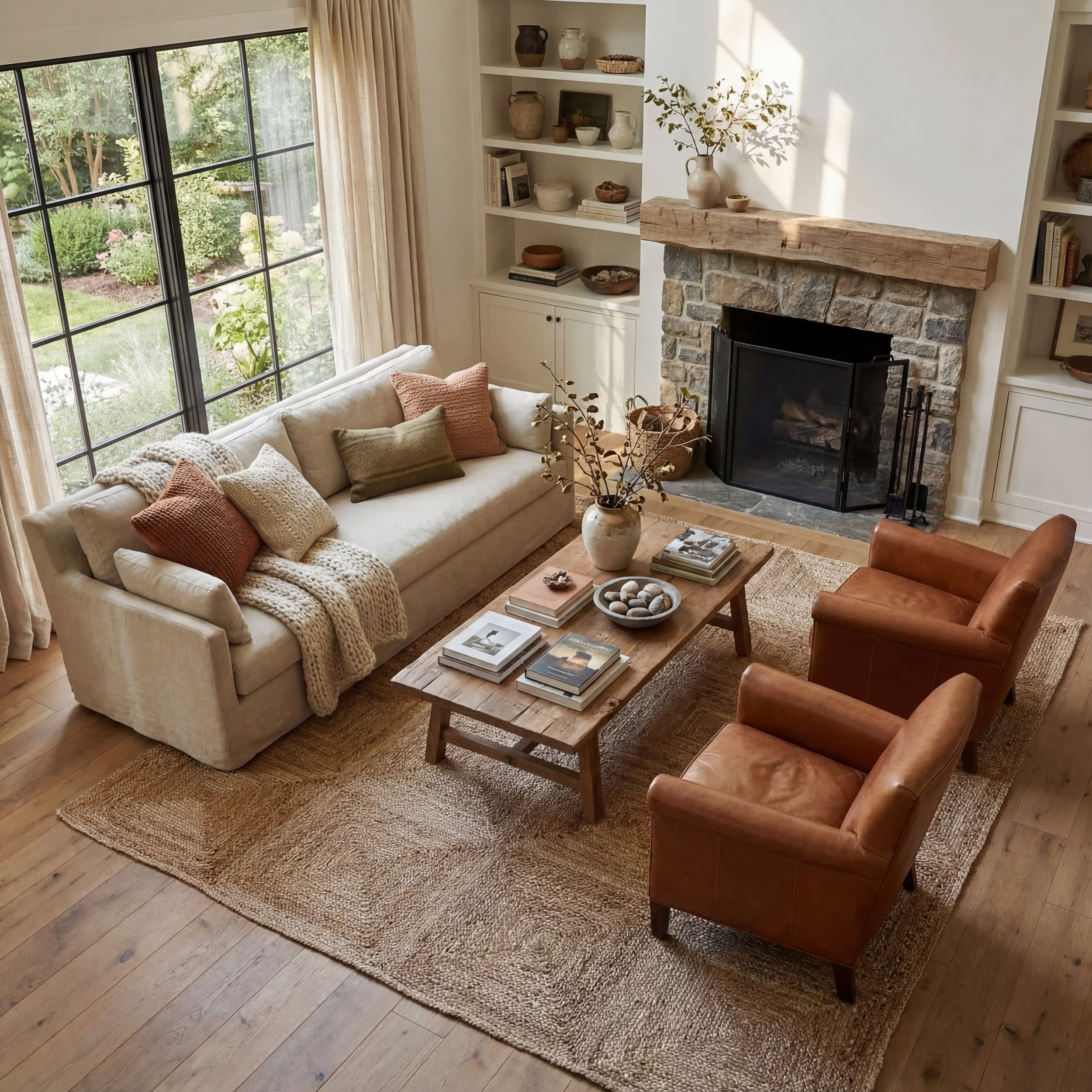 Juniper Jute Tiled Rug | Natural - Image 2