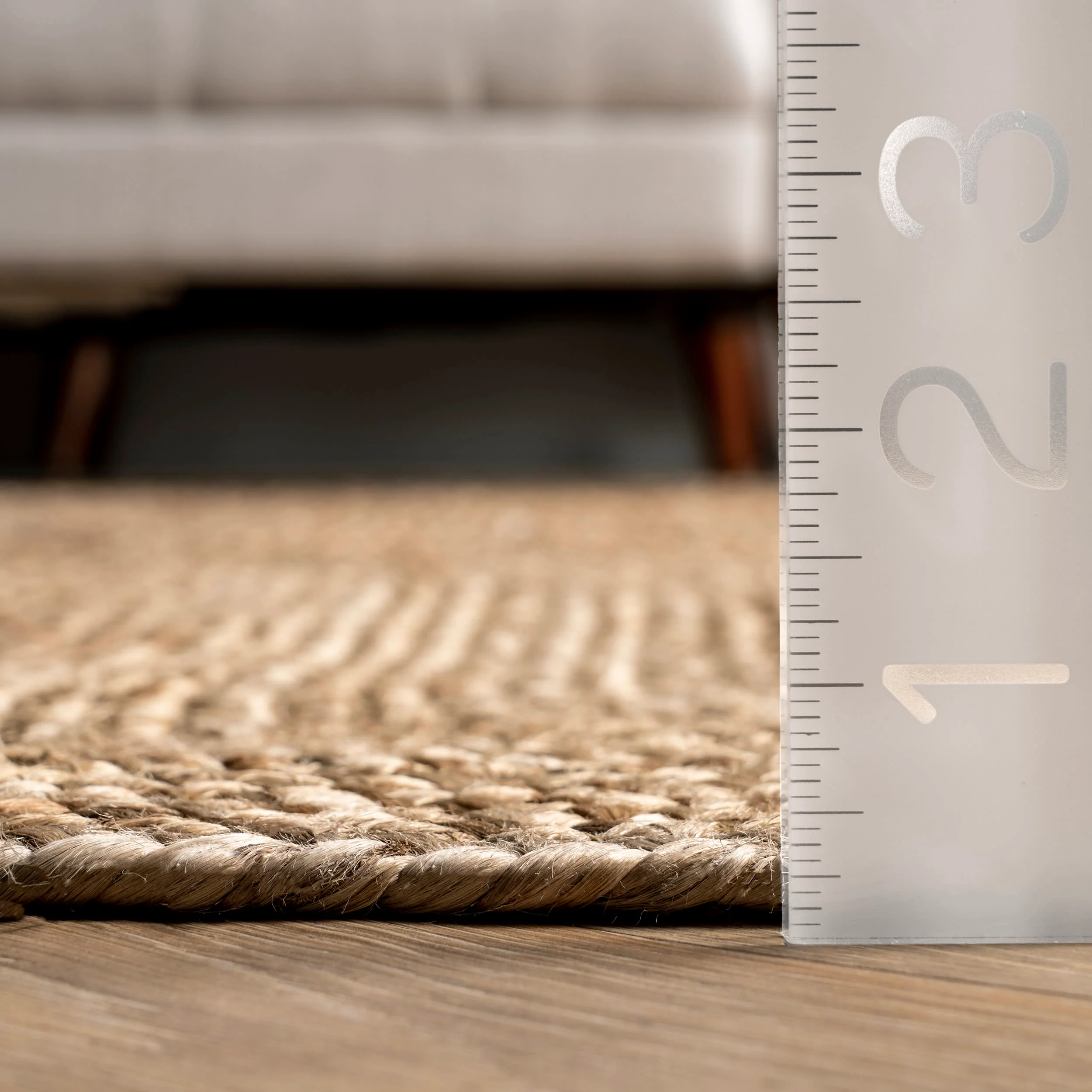 Juniper Jute Tiled Rug | Natural - Image 4
