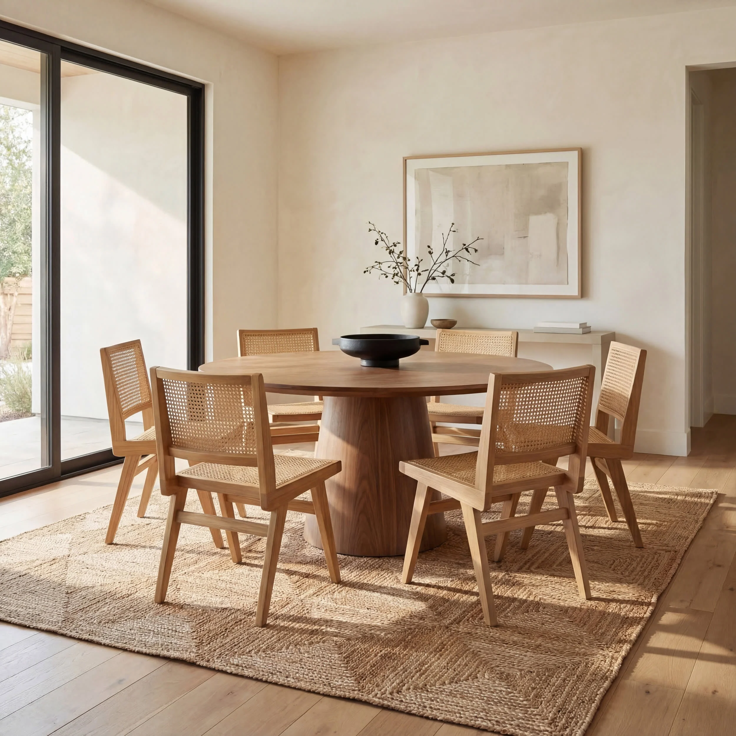 Juniper Jute Tiled Rug | Natural - Image 5
