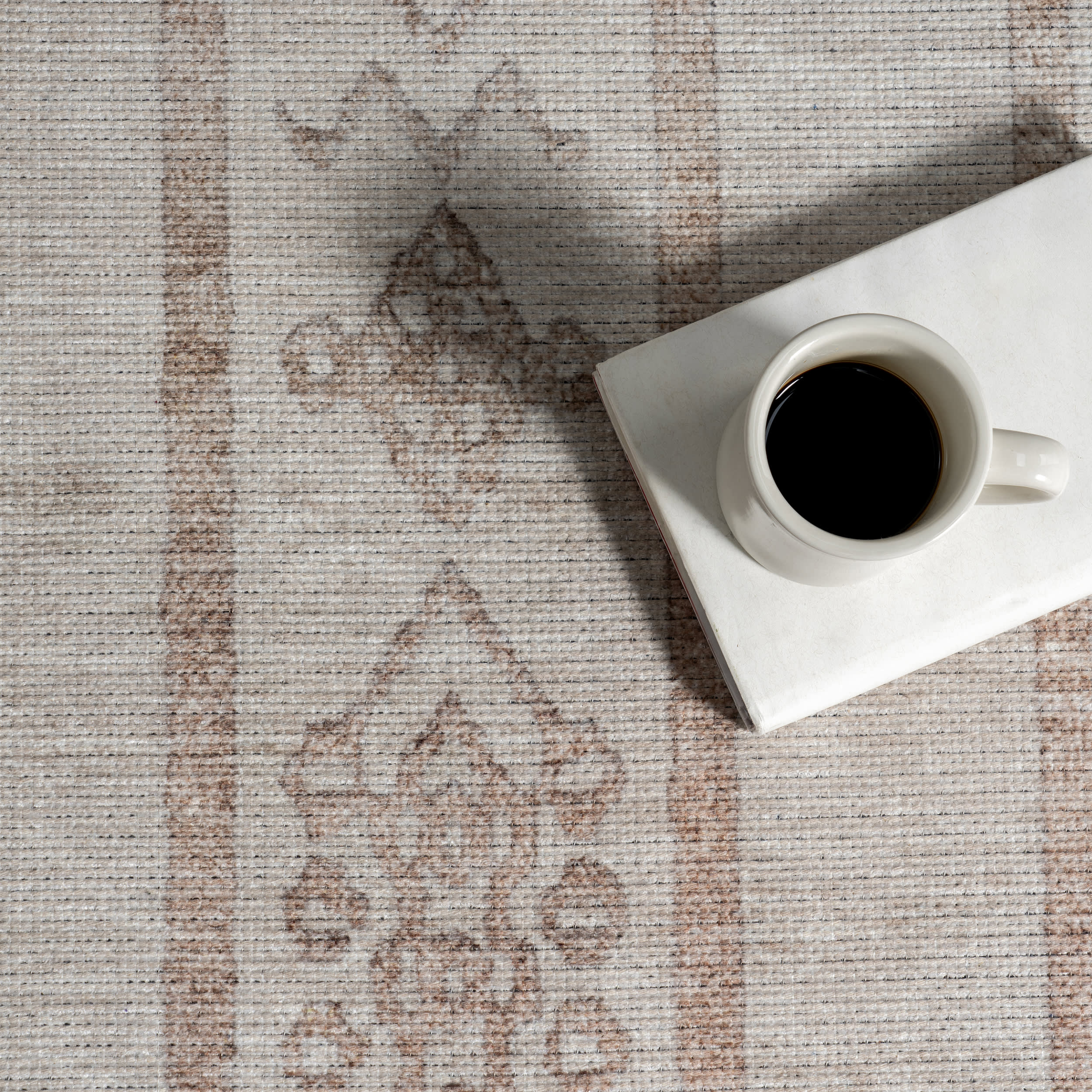 Justice Trellis Washable Rug | Taupe - Image 8