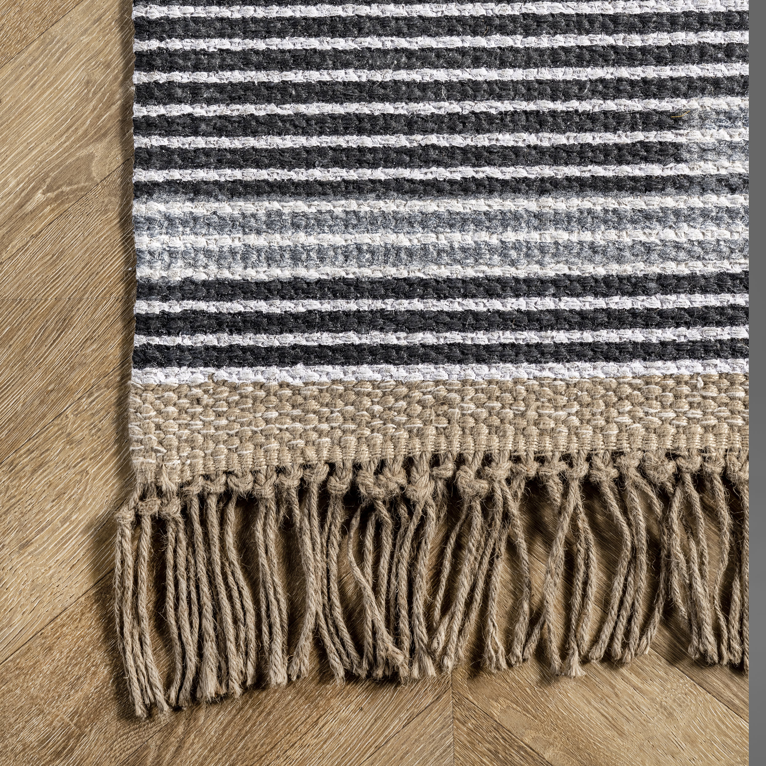 Jute Abstract Rug | Beige - Image 3