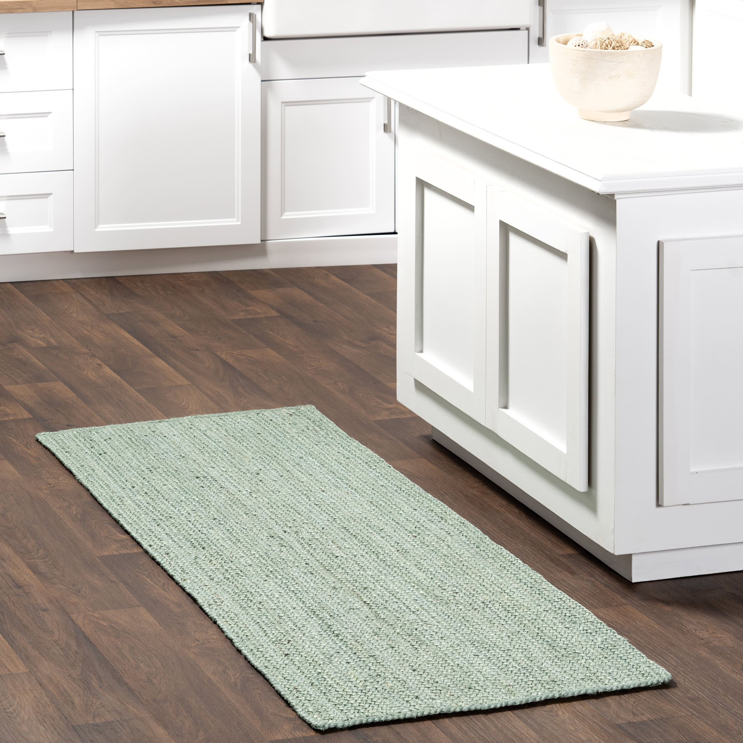 Jute Braided Rug | Green - Image 2