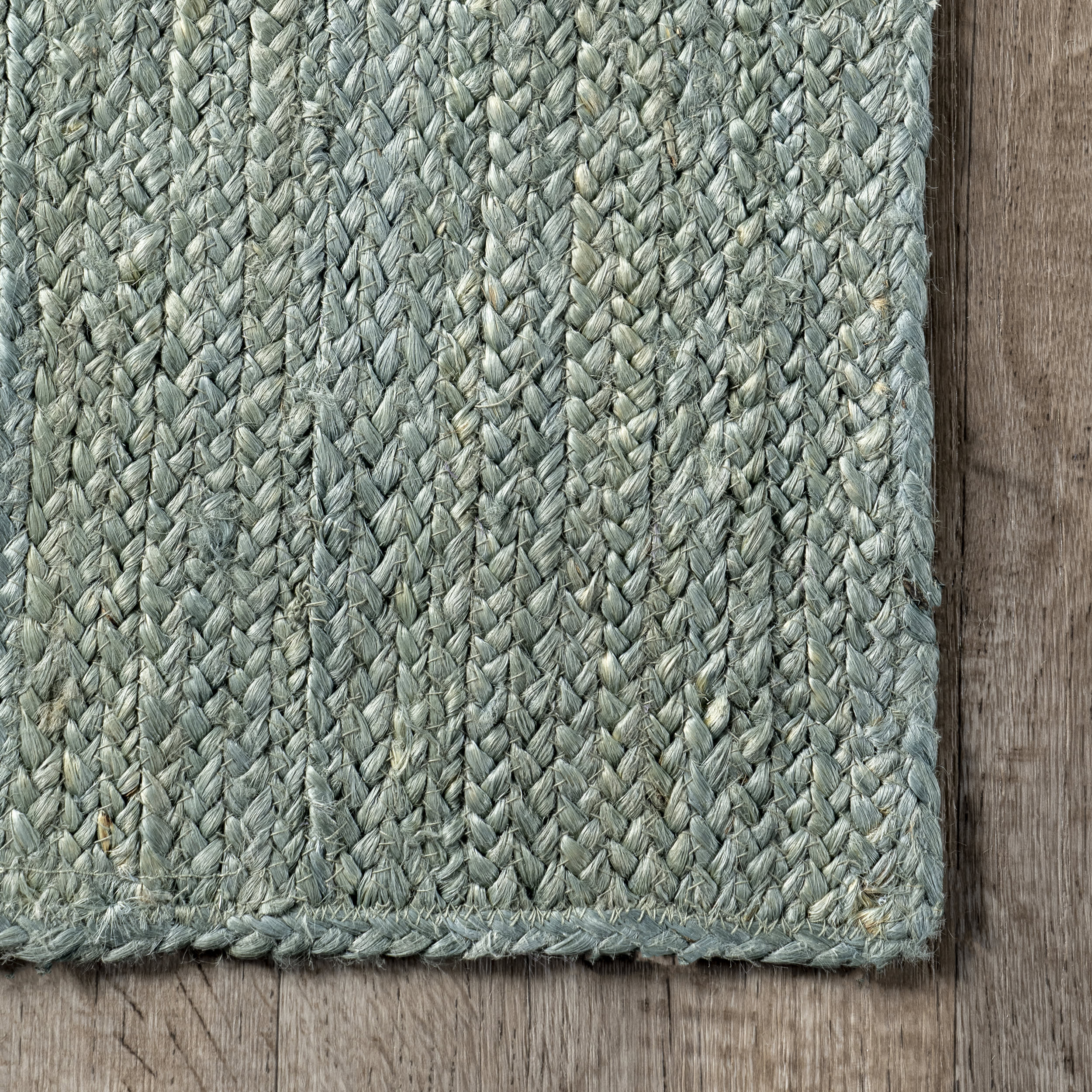 Jute Braided Rug | Green - Image 3